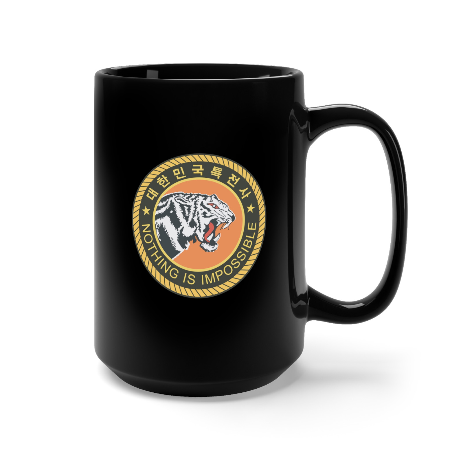 Black Mug 15oz – 707th Special Battalion Unit(White Tiger Unit)