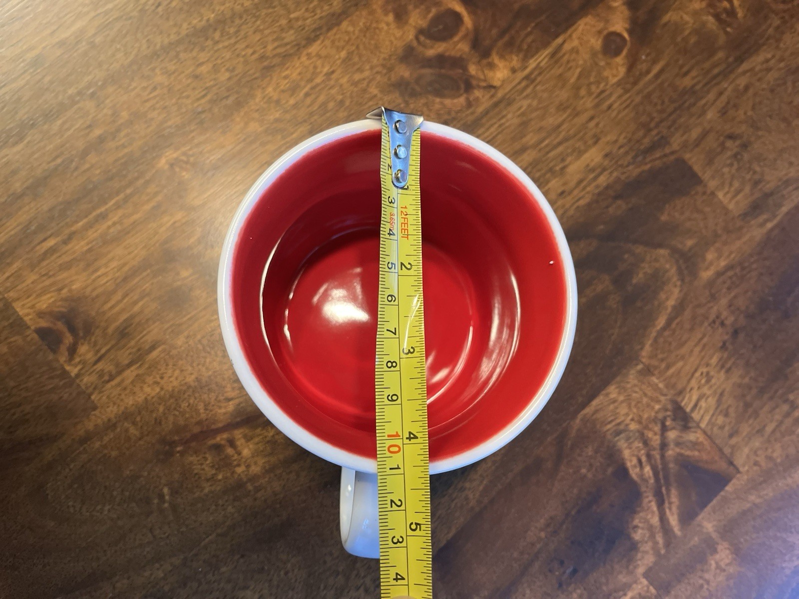 Teacher Apple Coffee Mug Ceramic White Red Decorated 4in Tall 4.5in Wide
