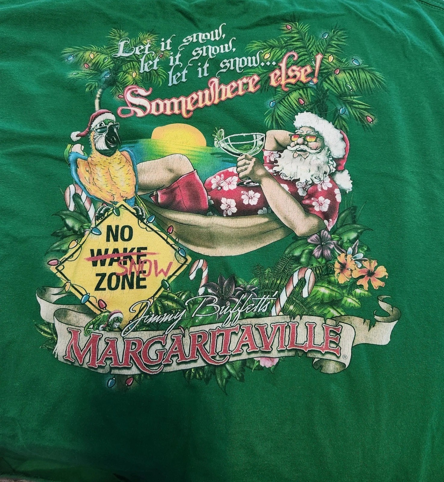Inspired Jimmy Buffett Margaritaville Christmas Green S to 5XL Shirt VK170