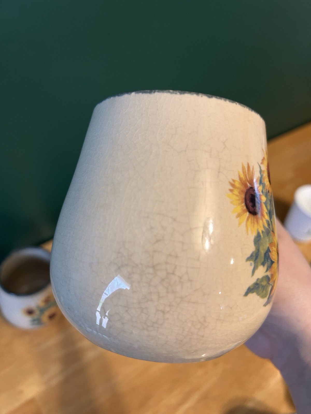 4 Home & Garden Party Stoneware Collection, Sunflower Coffee mug 16oz 2004