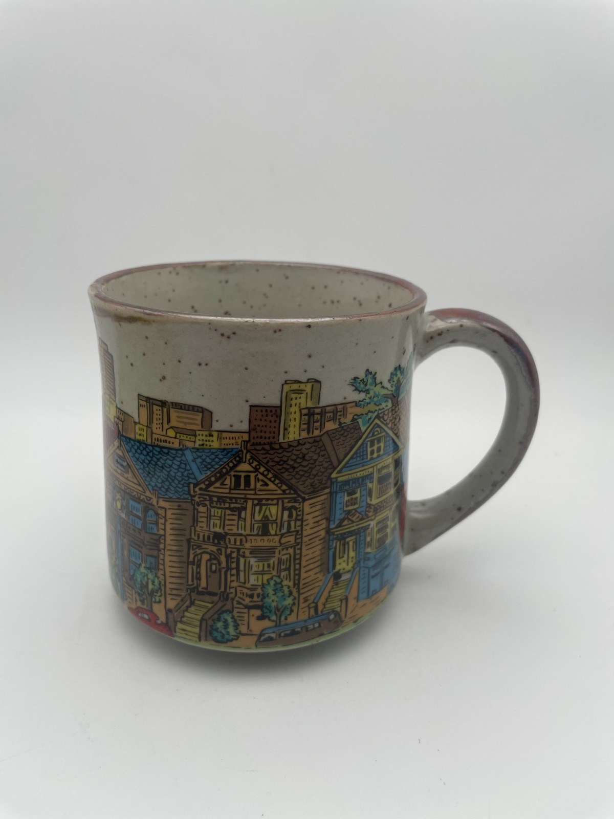Victorian Architecture of San Francisco Traditional House Mug 1970s 12oz Cup C85