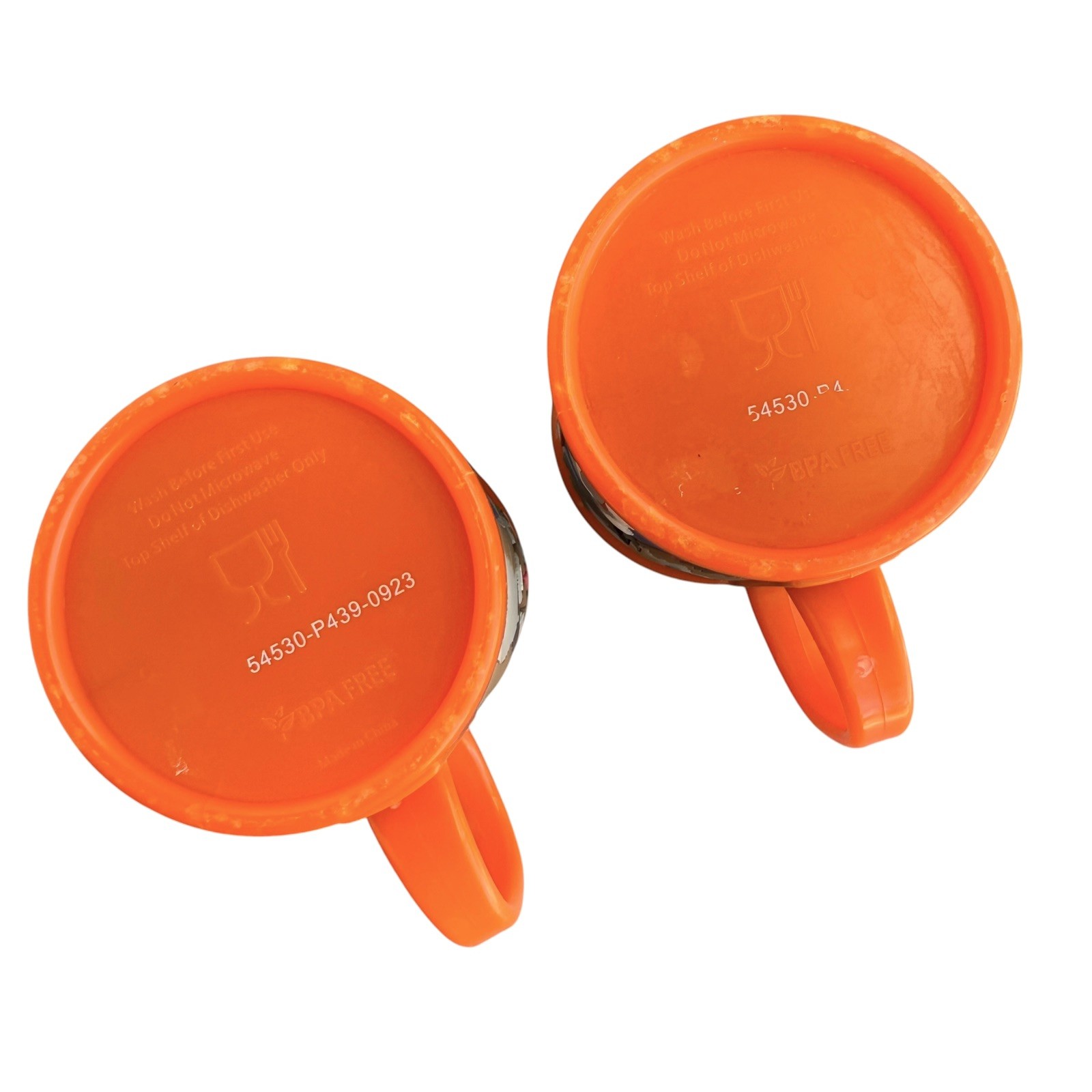 Grand Canyon National Park Animals Orange Kids Plastic Rubber Mug Set Of 2