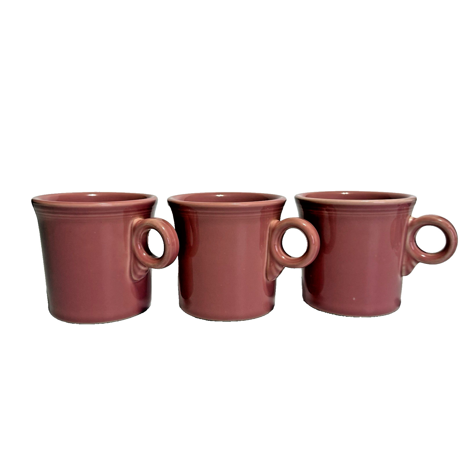 Fiesta Ware Peony Pink Mug Set Of 3 Tom&Jerry Ring Handle Coffee Cup 12oz USA