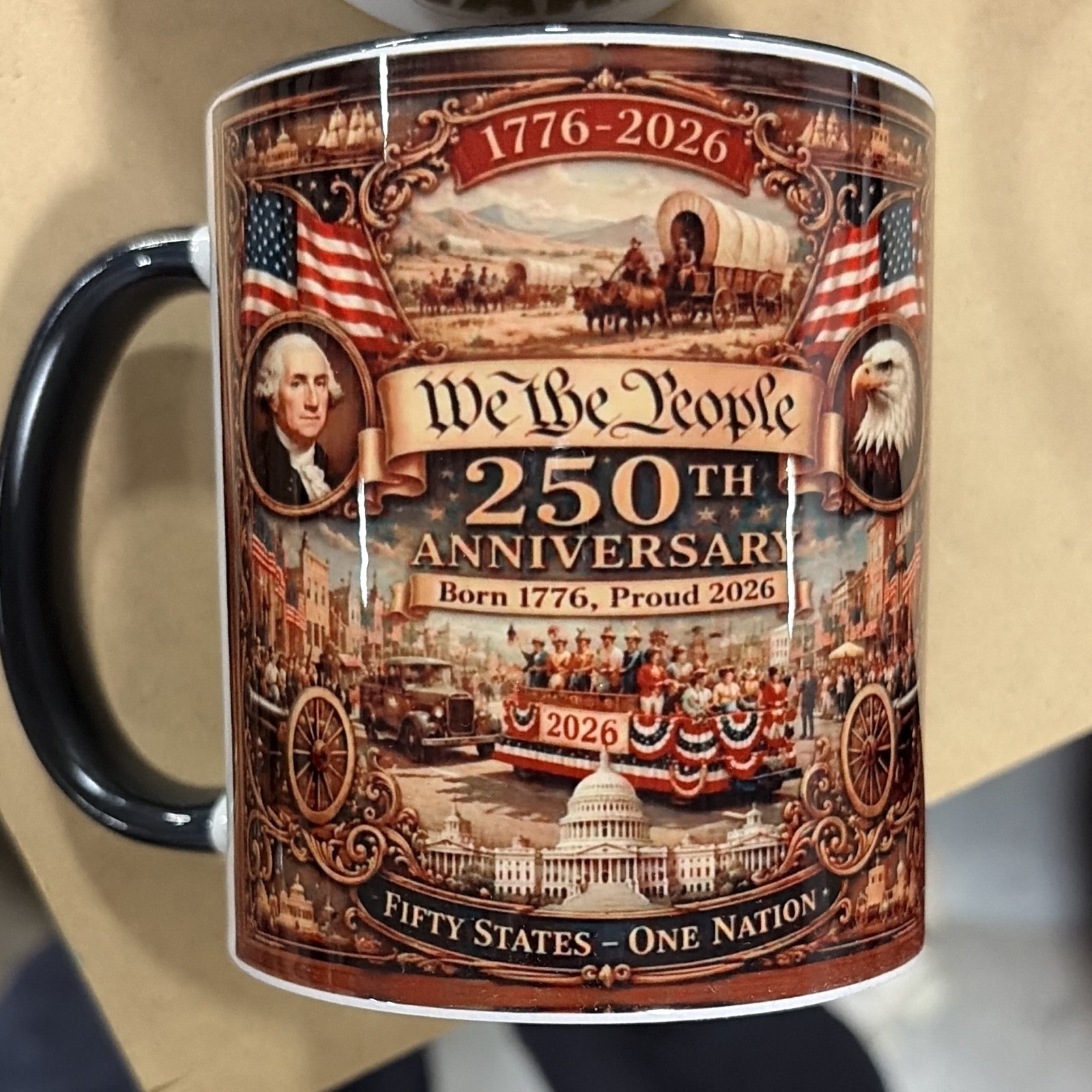 We the People 250th Anniversary 1776-2026 Patriotic Ceramic 11oz Mug