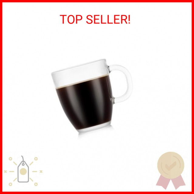 Bodum 12oz Bistro Coffee Mug Single-Wall Tempered Glass, 2 Pack, Clear