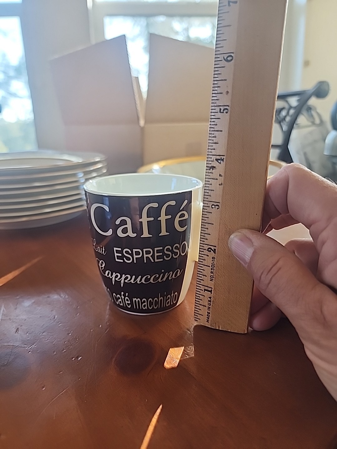 BROWN & CREAM COFFEE CAPACCINO CAFÉ LATTE TEA FOUR PIECE CUP AND SPOON SET