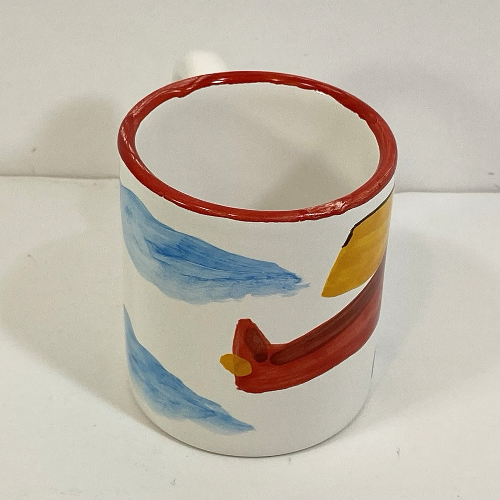 Vietri Airplane Coffee Mug 3.5″ High 3″ Across Made in Italy Plane Aeroplane