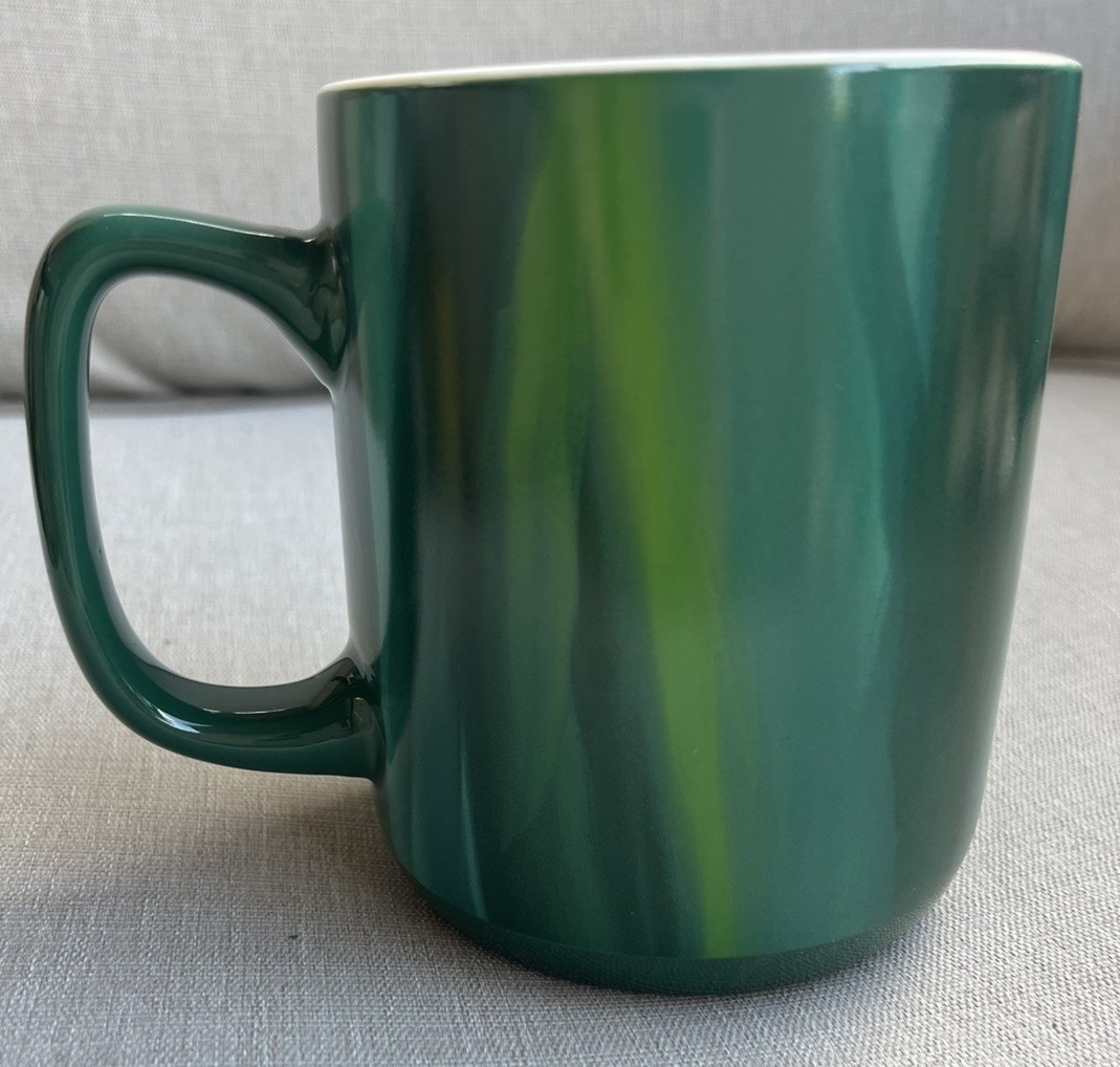 Starbucks 2022 Green Marbled 15 fl oz Ceramic Coffee Tea Mug Dishwasher Safe 