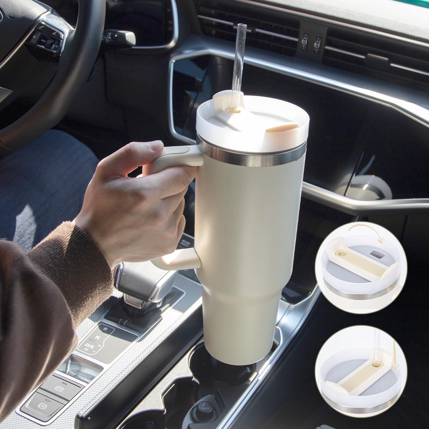 Christmas Thermal Mug 40oz Straw Coffee Insulation Cup With Handle Portable Car