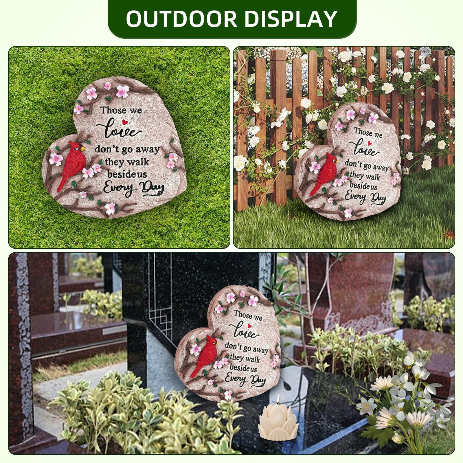 Sympathy Gifts for Loss of Loved One, Memorial Garden Stones in Memory of Lov…