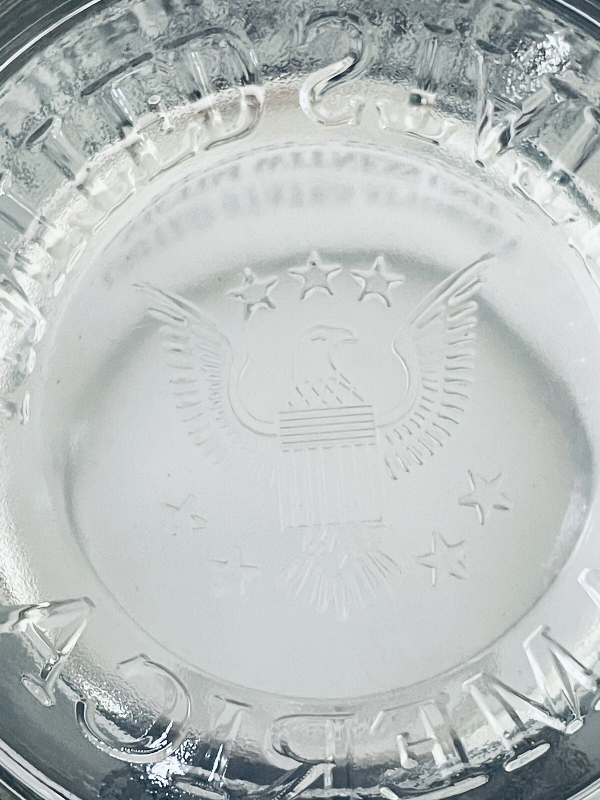 Department of Justice Silver Rimmed Glass Mug US Attorney Victim Witness Unit