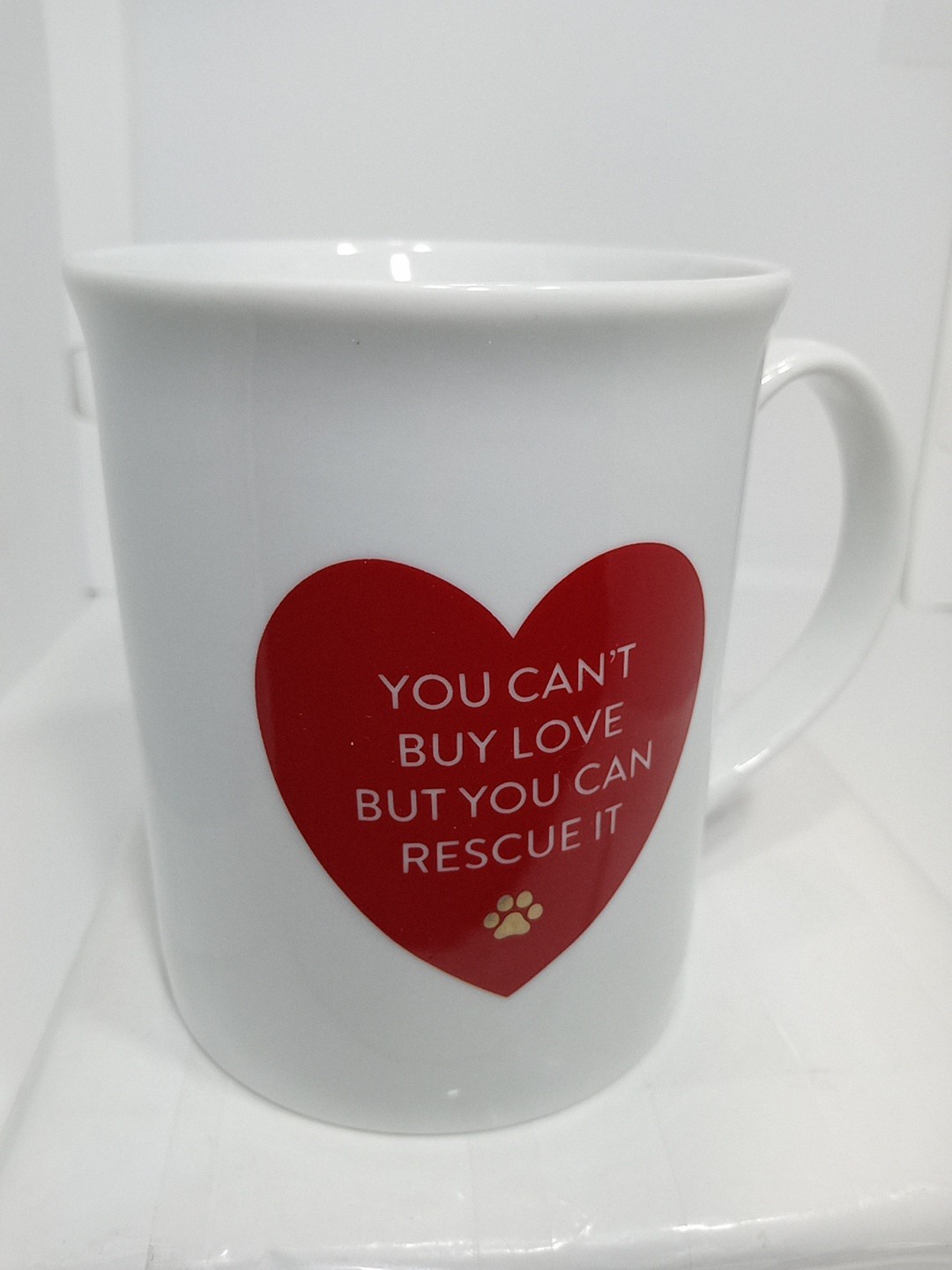ANIMAL RESCUE MUG. ANIMAL RESCUE COFFEE MUG. ANIMAL LOVERS HEART EMOJI MUG. B408