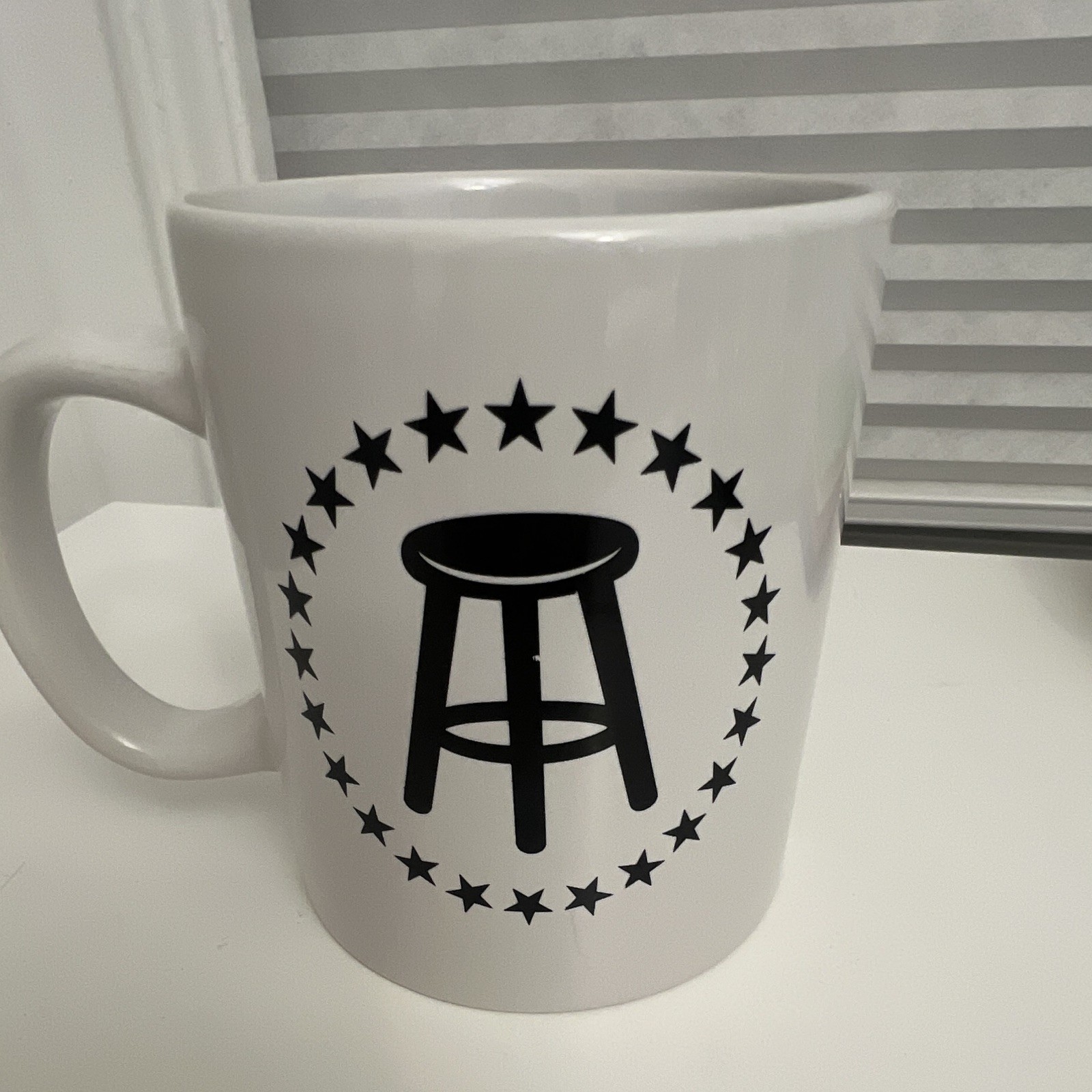 Barstool Sports “I’m Undefeated In Bets I’ve Won” 13 fl oz White Ceramic Mug