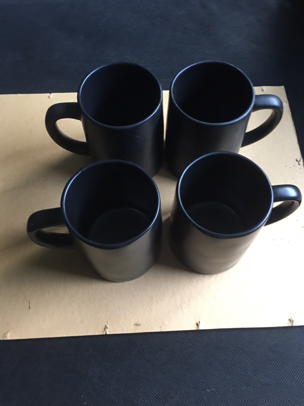 Hearth & Hand Mugs Coffee Magnolia, Black Matte Coffee Set Four New Large Size