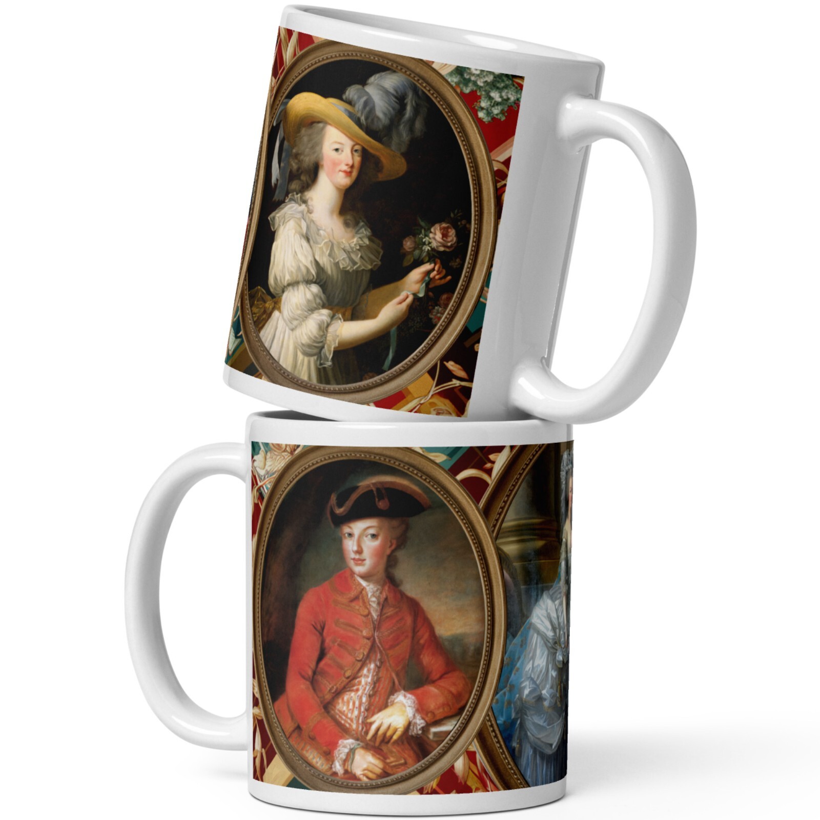 Marie Antoinette Mug – French Queen 3 Portraits | Royalty Gift, Historic Art Mug