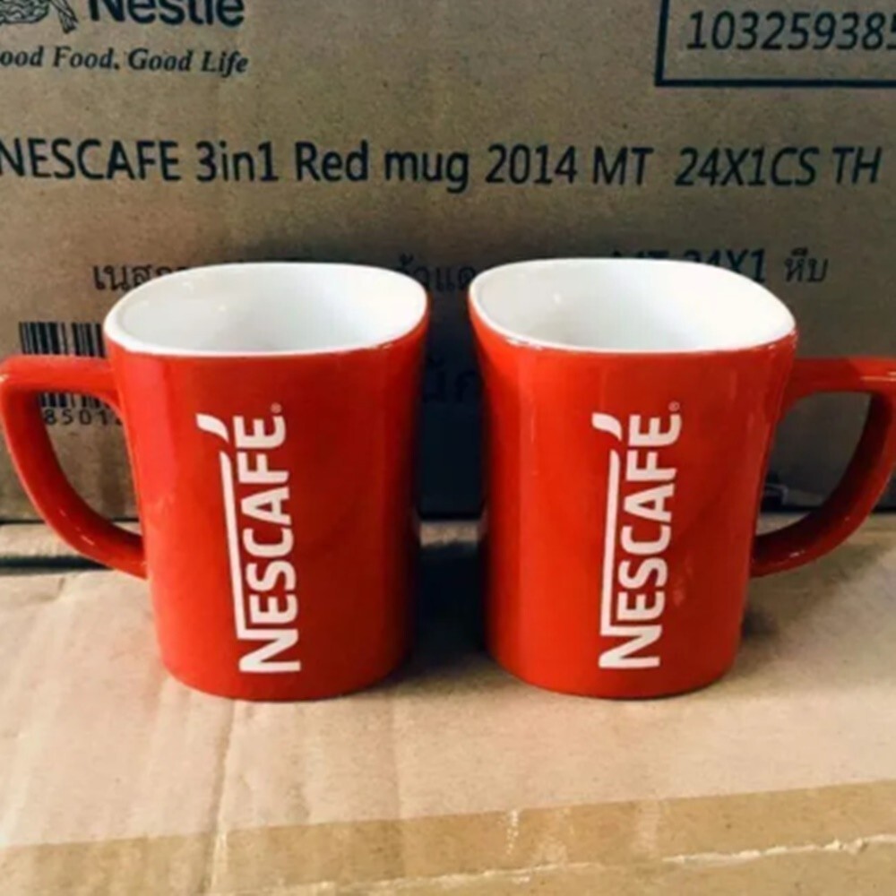 2 Pcs NESCAFÉ Coffee Mug Ceramic Cup Classic Gift 250ml/6.7 cm x 8 cm (W x H )