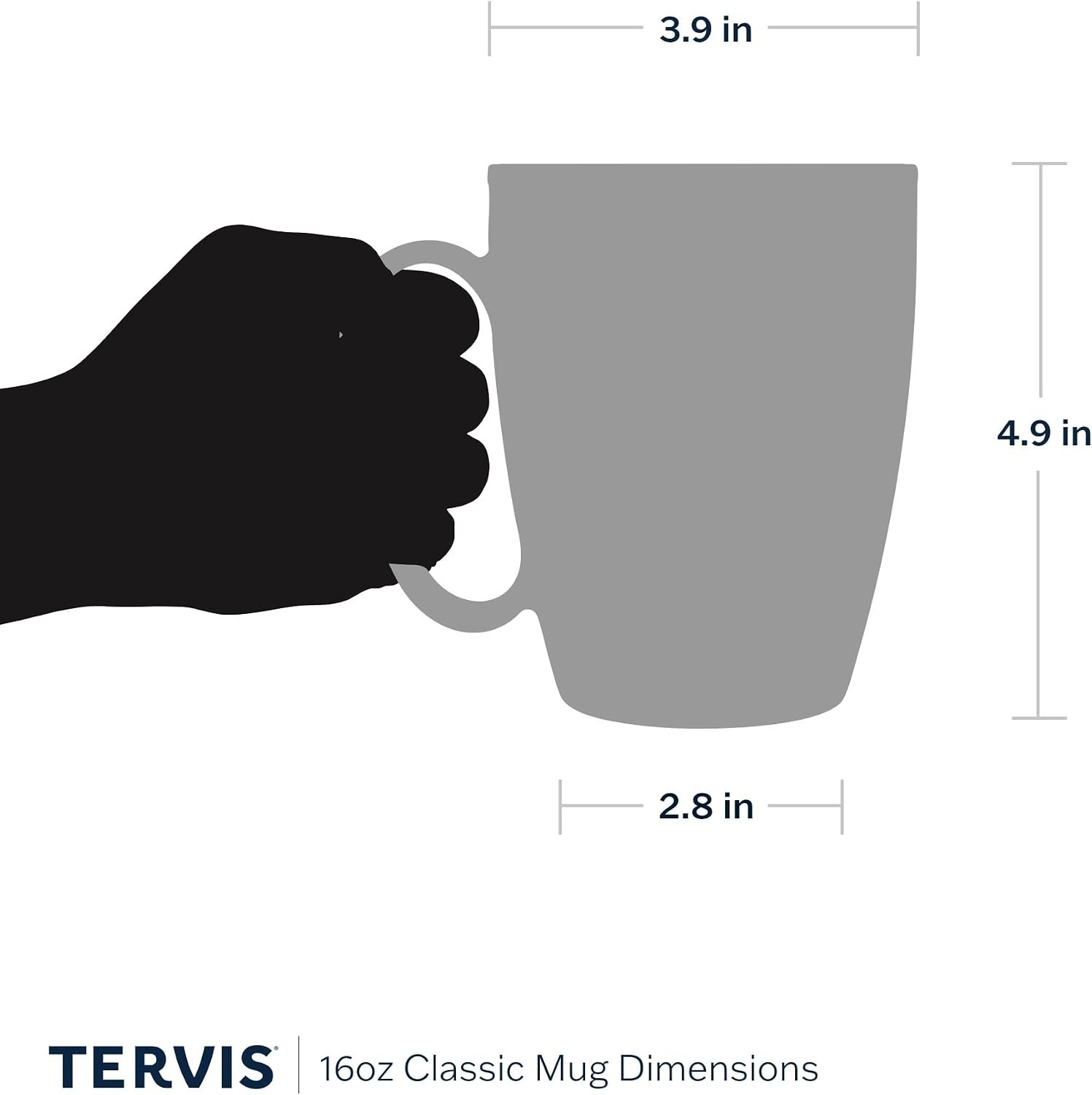 Dishwasher Safe Insulated Mug Set – 16oz, 4 Pack