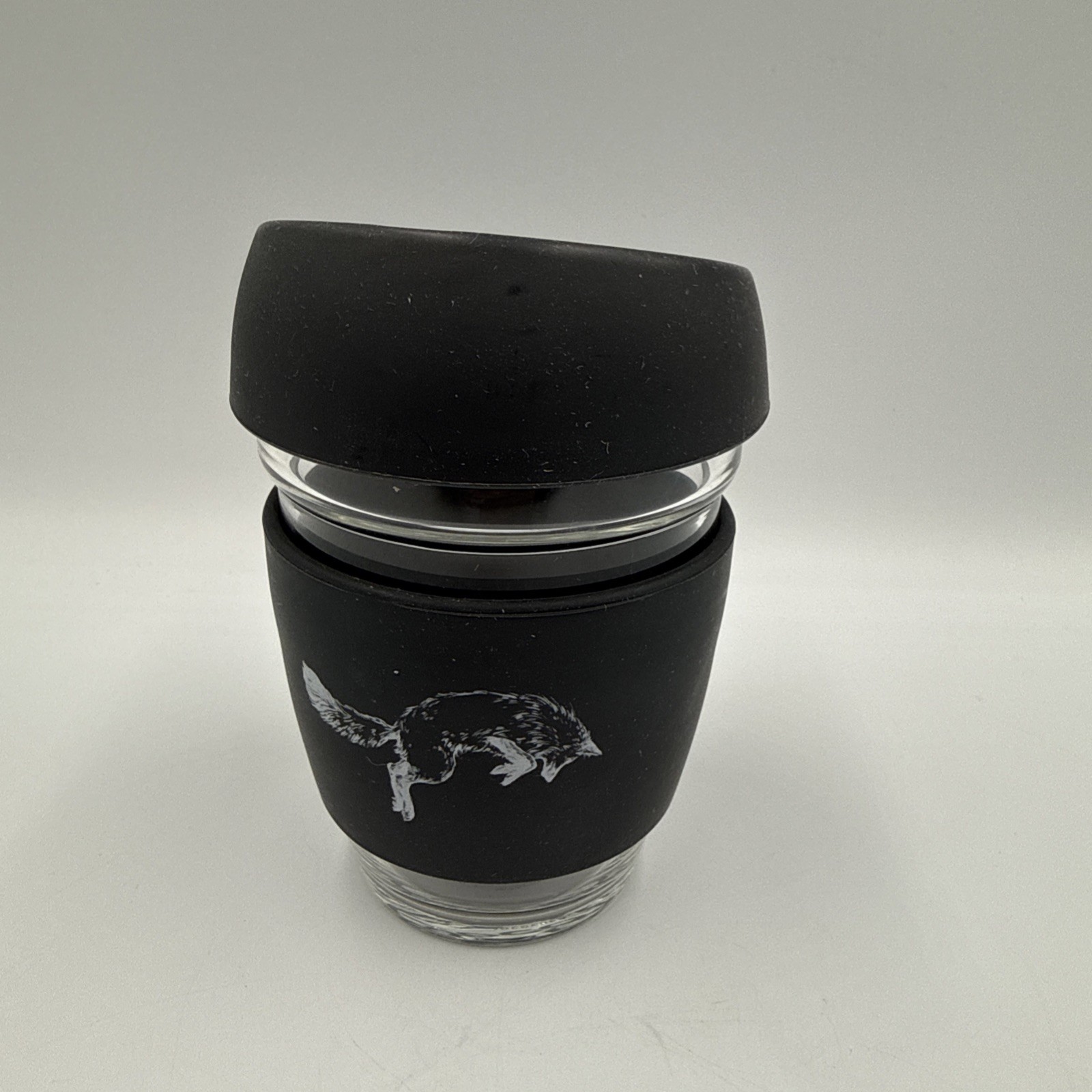JOCO Cup 12 oz Eco-innovative Borosilicate Glass Classic Cup Rubber Sleeve