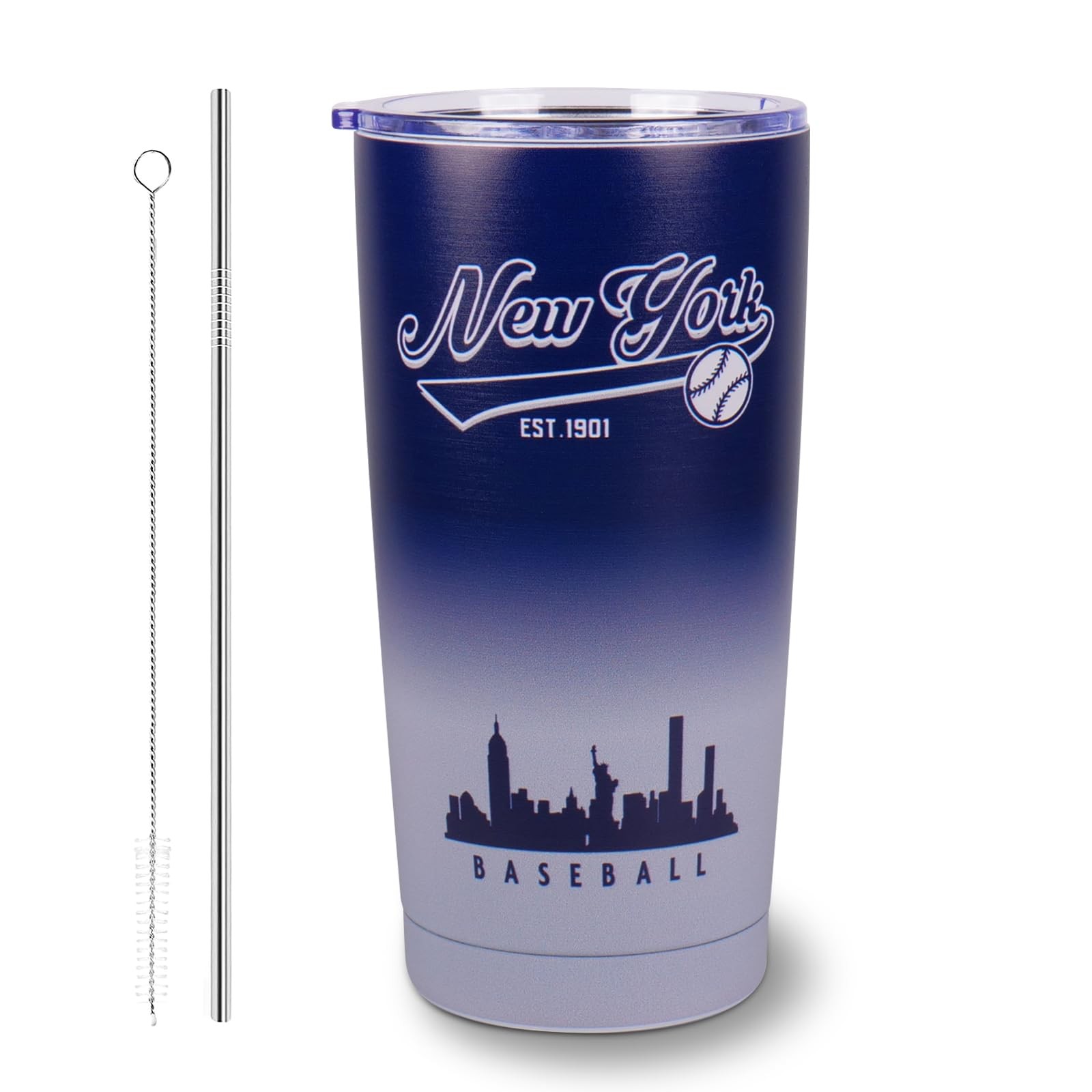 Baseball Tumblers,20oz Car Cups,Sports Travel Coffee Mug, 304 Stainless Steel…