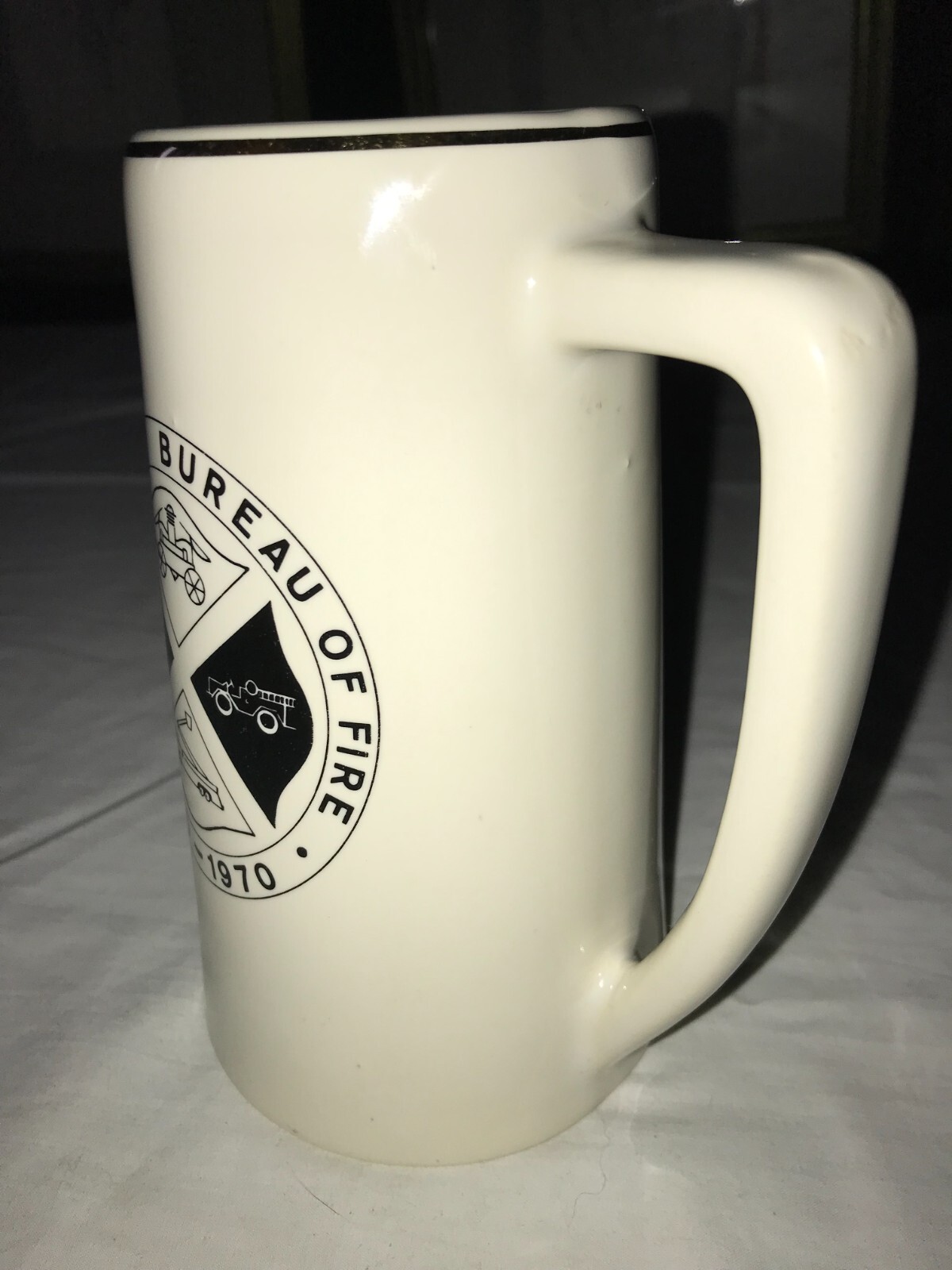 1870-1970 UGCWNA PITTSBURGH BUREAU of FIRE IAFF Local#1 AFLCIO CLC 16oz Beer MUG