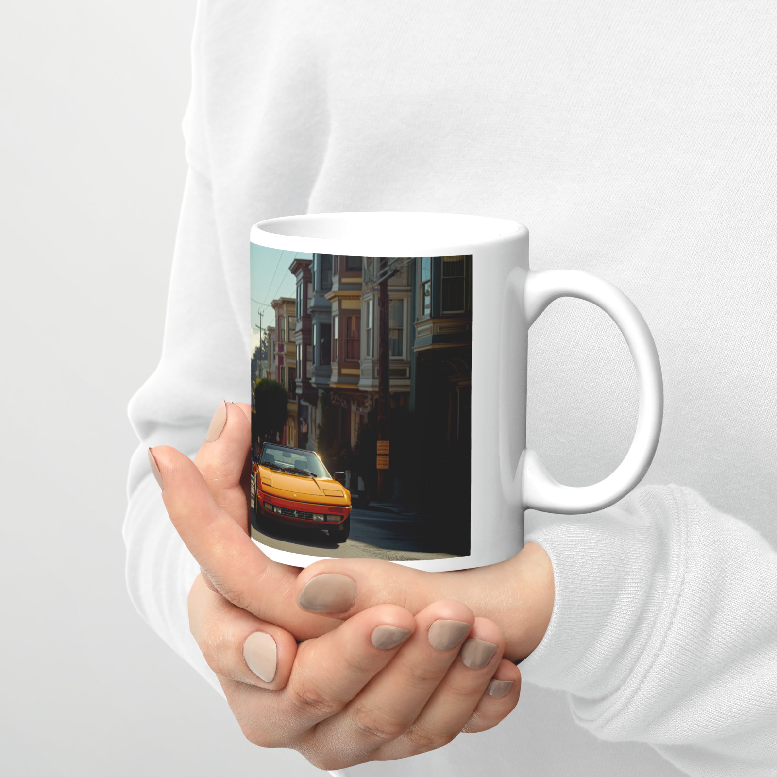 White Glossy Mug VINTAGE 2 Vehicle x 11 oz.