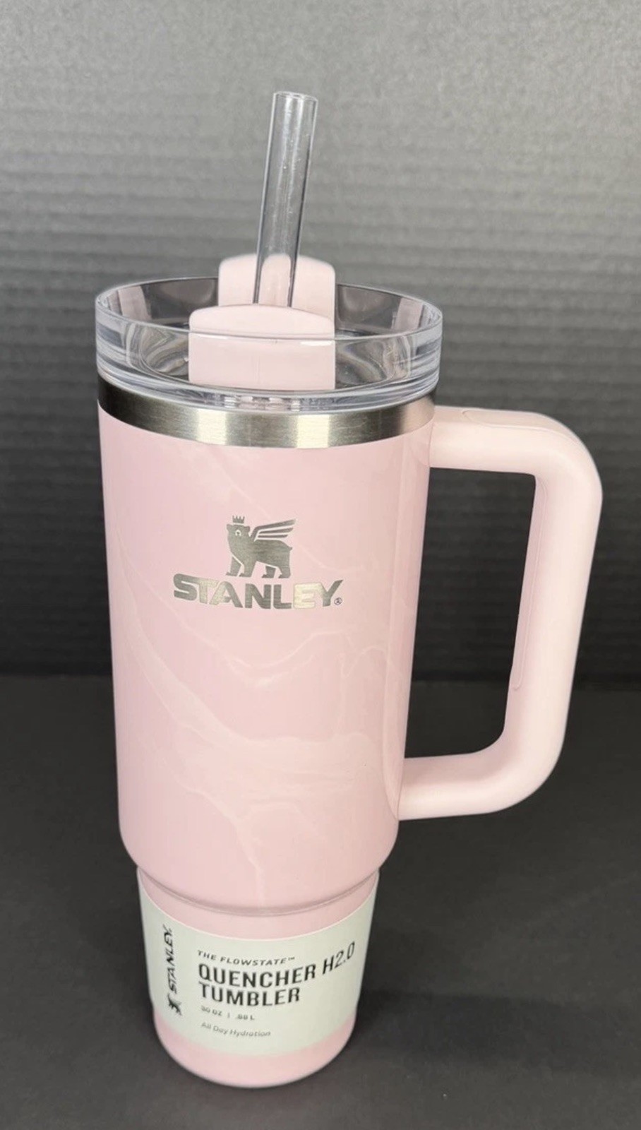 Stanley 30 oz Quencher H2.0 Tumbler – Pink Marble NEW