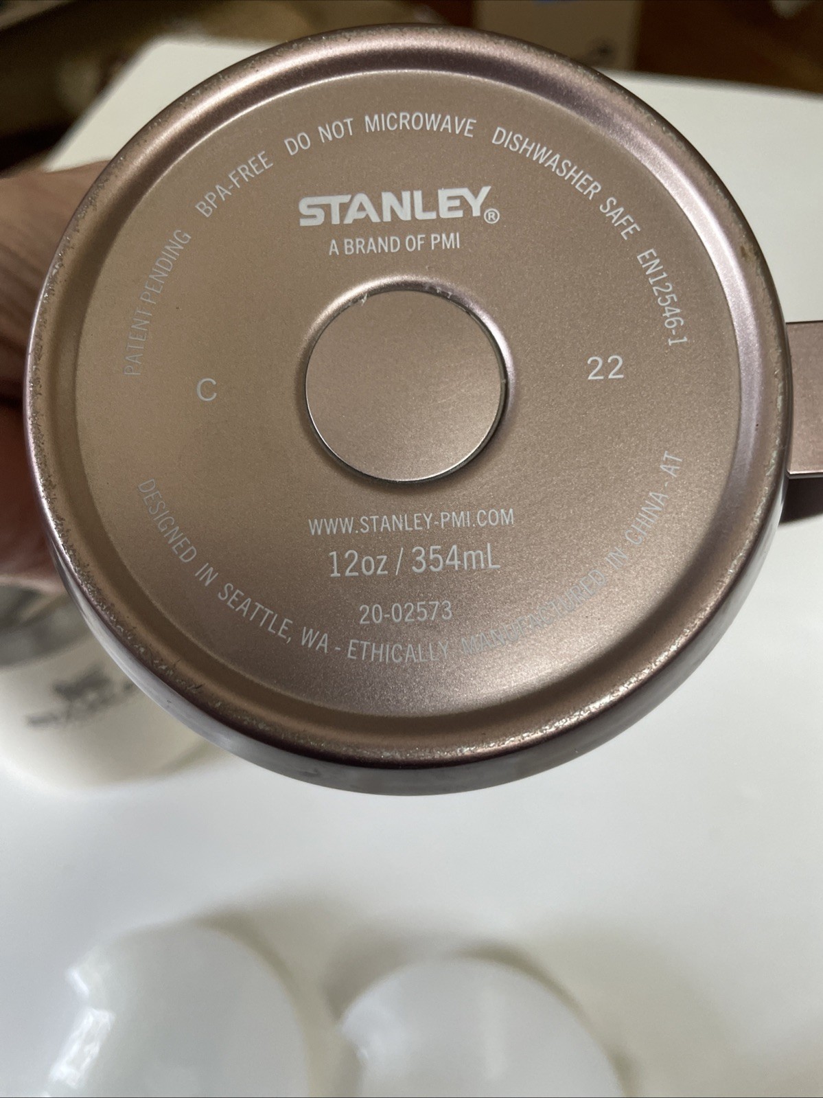 2 Stanley 12oz Camp Mug White Vacuum Insulated Travel Coffee Mugs With Lids