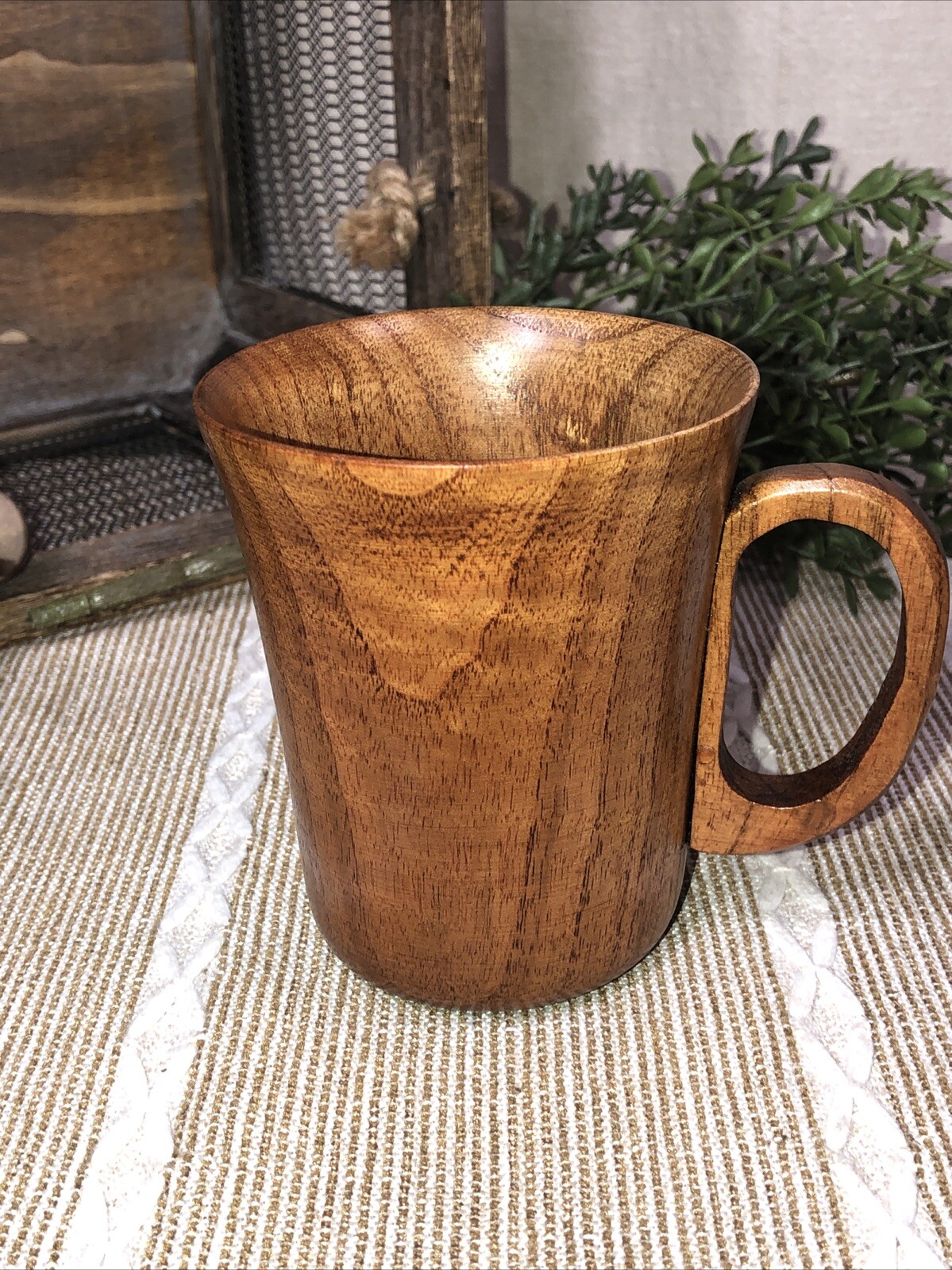 1PCS Wooden Coffee Mug Handmade Water Tea Cup 250ML Solid Jujube wood Beer Mug