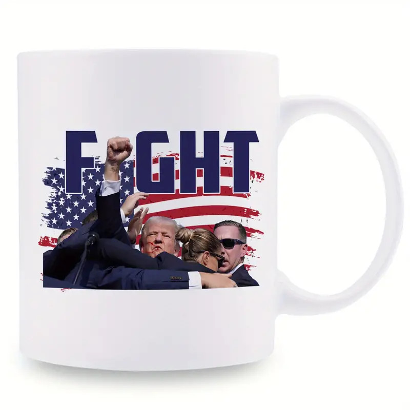 11 oz, 3A grade, FGHT! Trump Mug for Trump Supporters – “Fight” for Trump