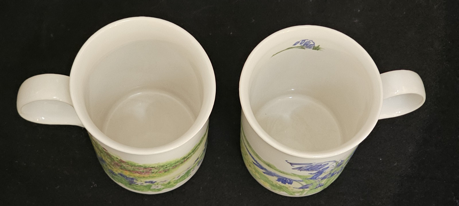 Dunoon Dog Rose & Bluebell Fine Bone China Floral Mugs Set of 2