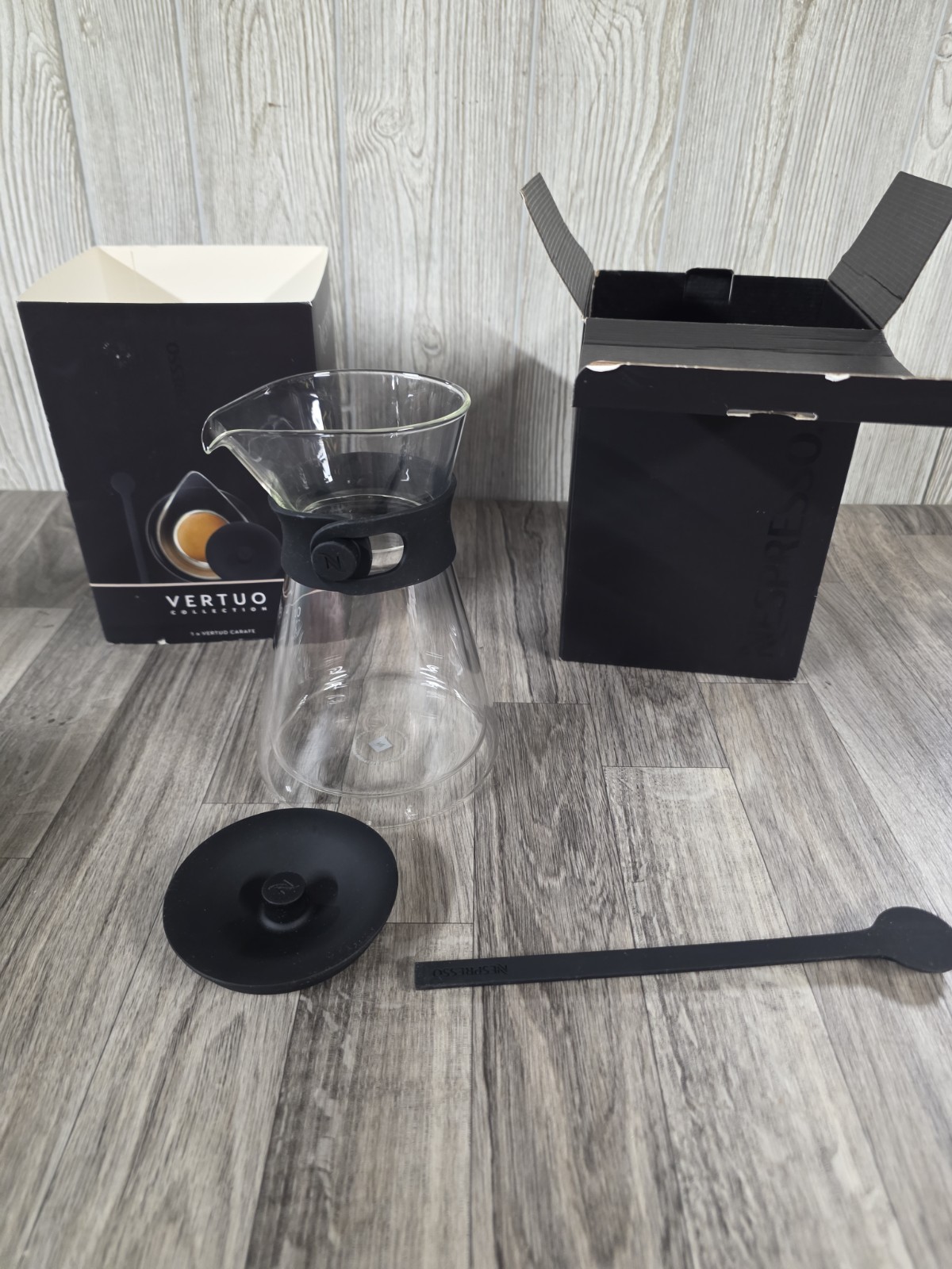 Nespresso Vertuo Coffee Carafe Konstantin Grcic Glass Black