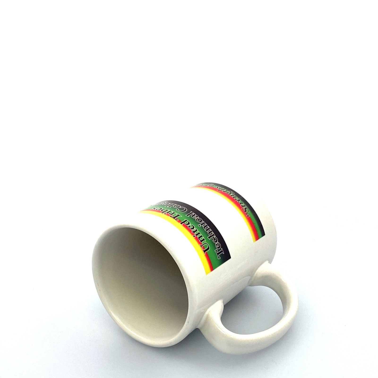 United Tribes Technical College White Ceramic Coffee Cup 12 Fl Oz Very Good