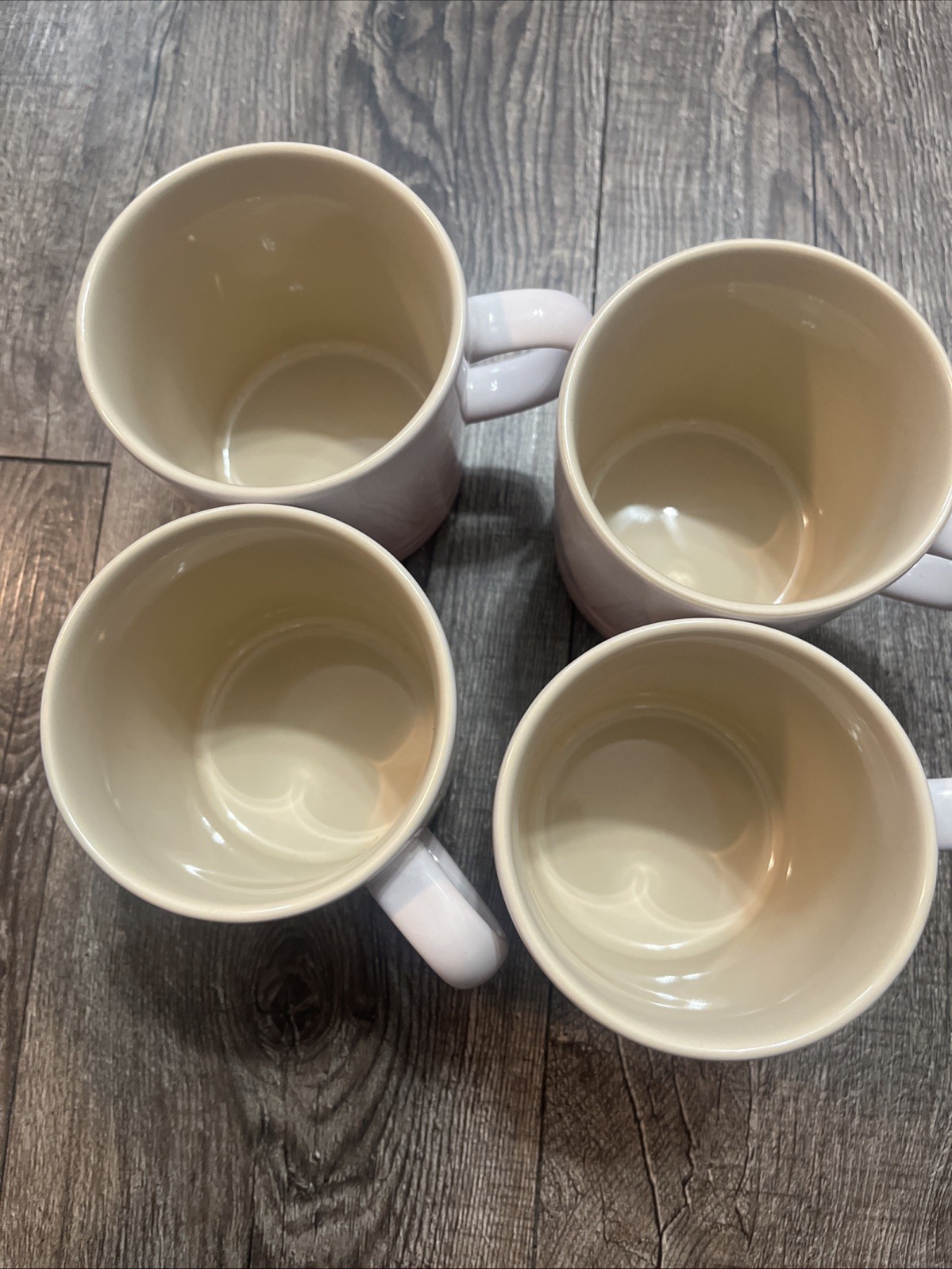 Le Creuset Shell Pink Mug Set Of 4 350ml 12oz NEW Second Choix