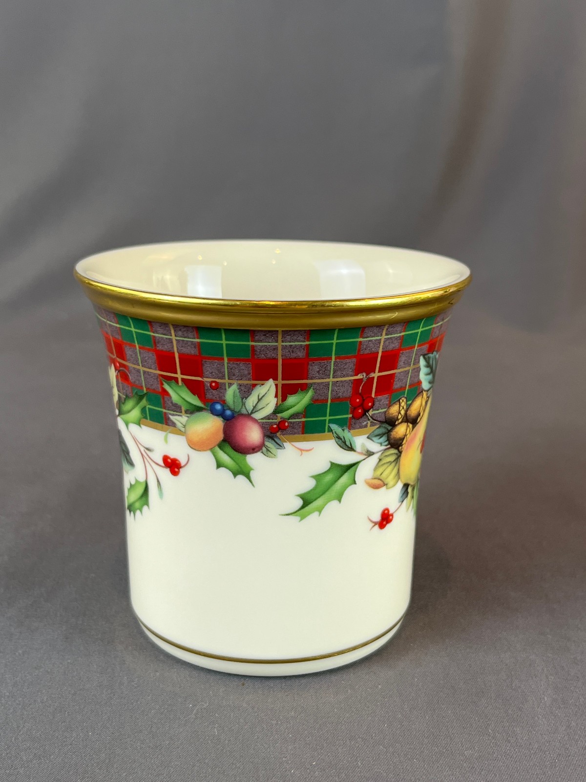 Lenox HOLIDAY TARTAN 3 ½” Accent Mug: MINT
