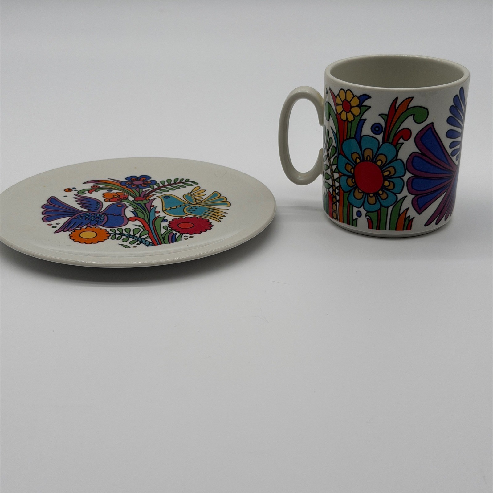 Villeroy & Boch Acapulco Mug and Plate Set Vintage Mexican Folk Art Luxembourg