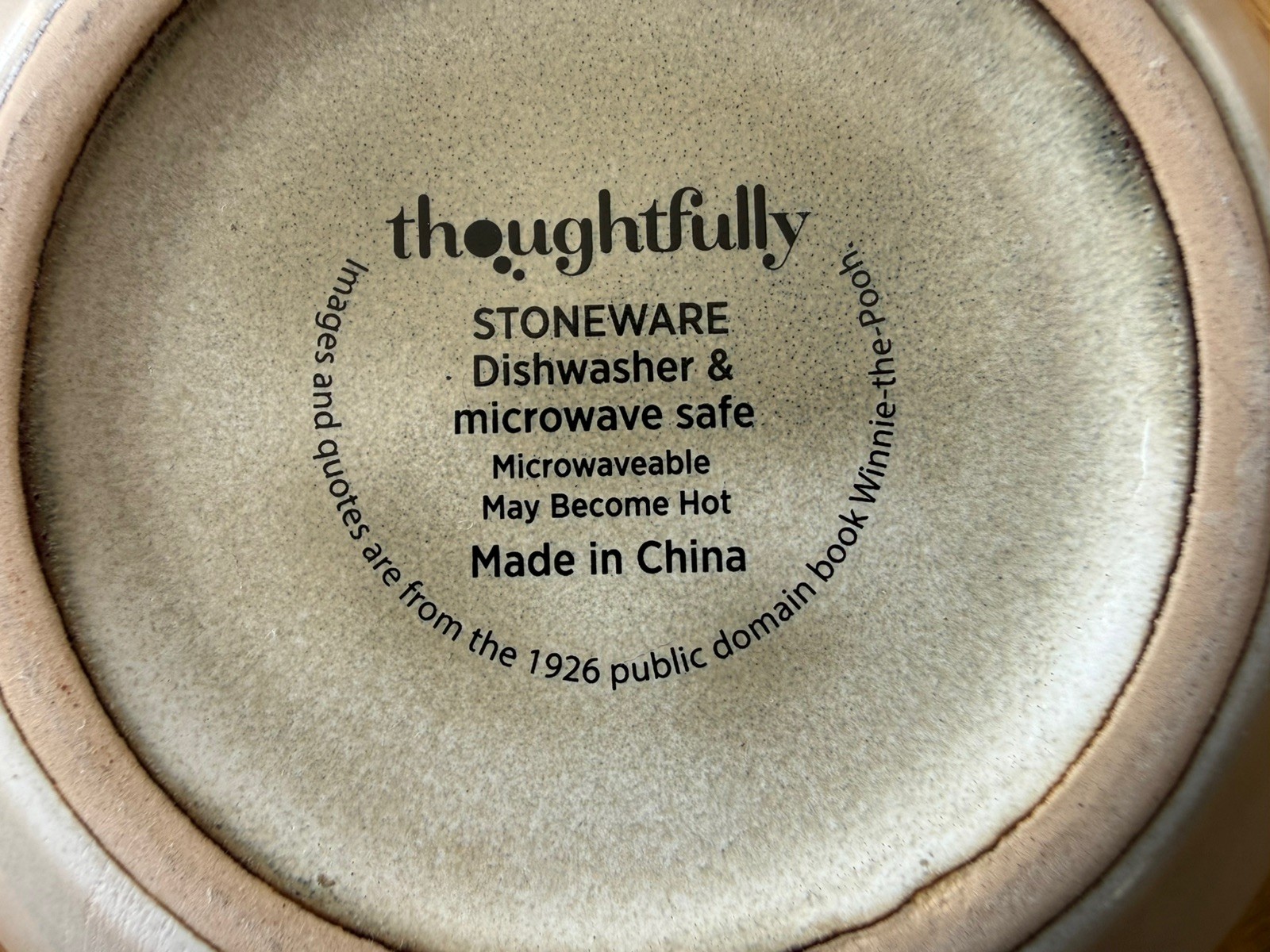Thoughtfully Winnie the Pooh Piglet Memories Stoneware Coffee Mug Cream 3.5in