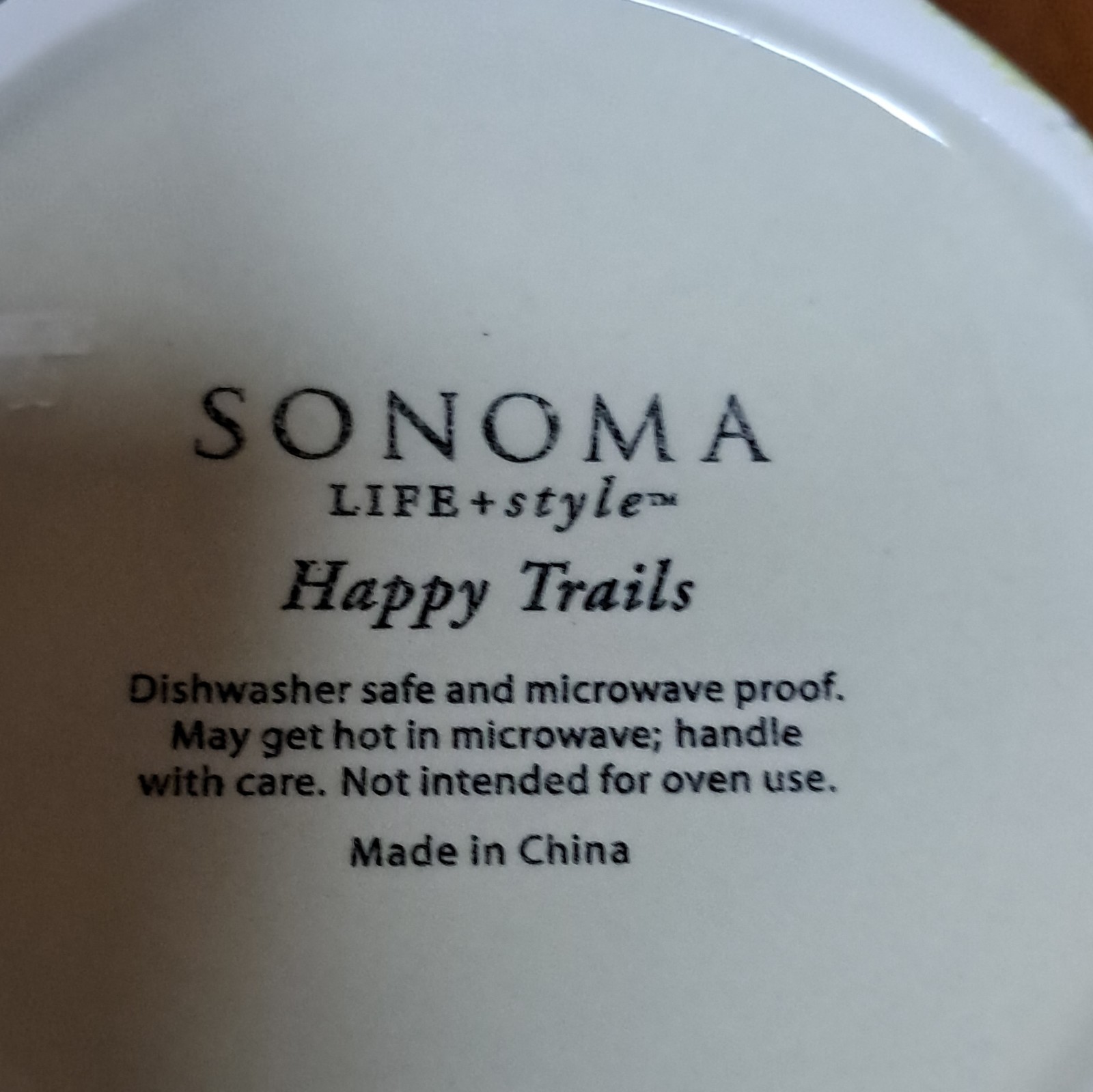 Sonoma Life + Style Happy Trails Western Horse Ceramic Mug 3 fl oz MW/DS Safe