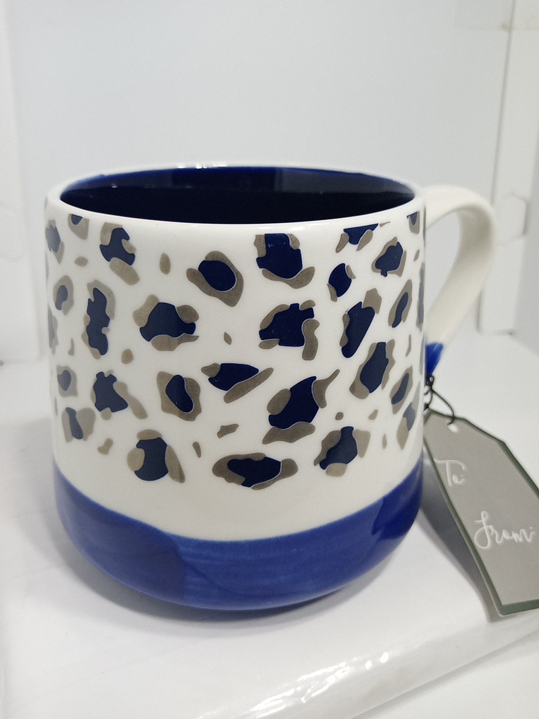 LEOPARD PRINT COFFEE MUG. CHEETAH PRINT COFFEE MUG. TAPERED DECO MUG. B401