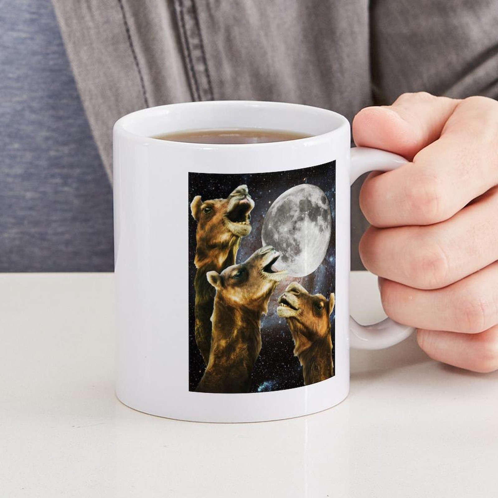 CafePress Three Camel Moon Mug 11 oz Ceramic Mug (732715460)
