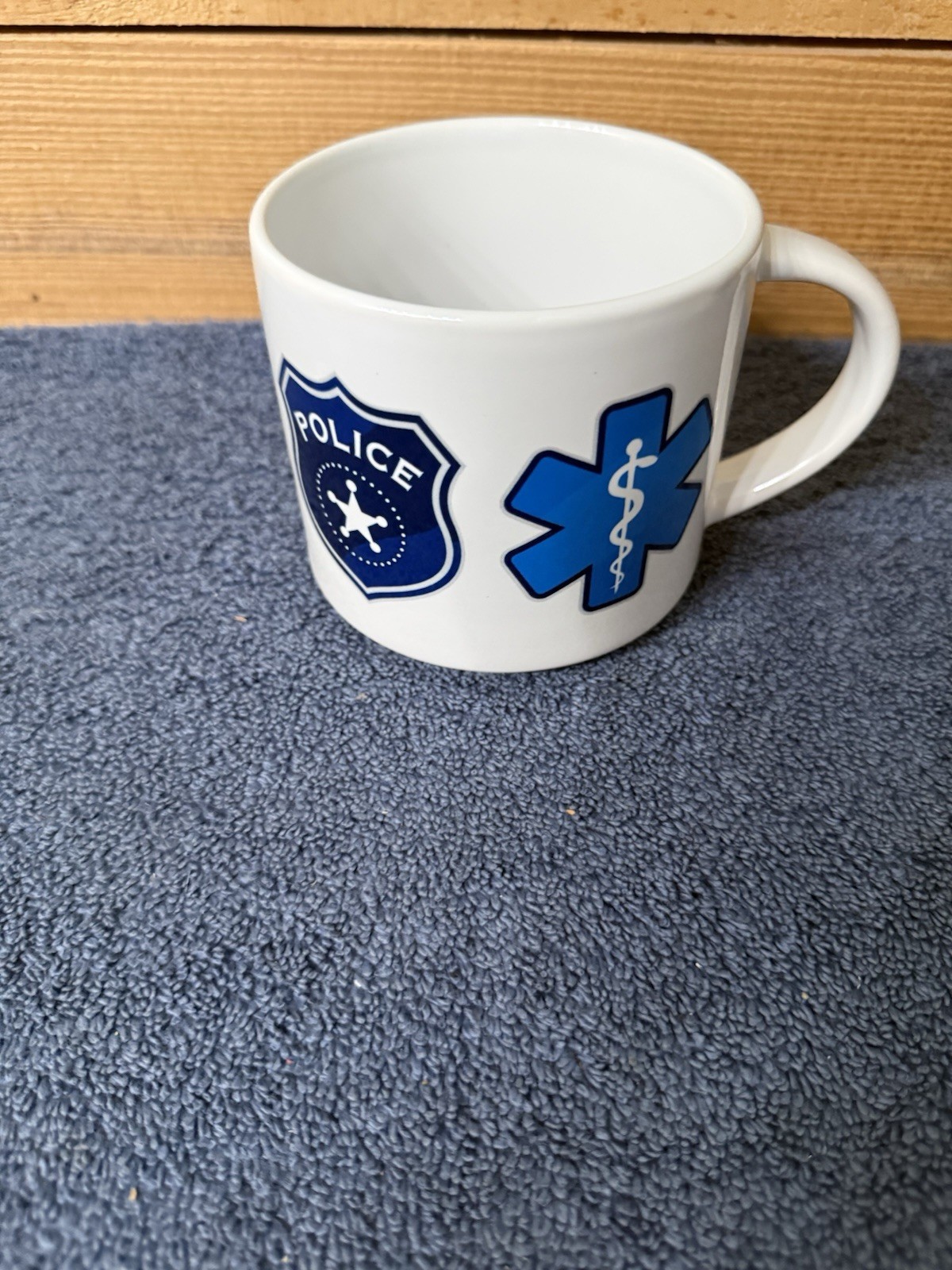 EMT,Firefighter, &Police Coffee Mug. Firefighter Maltese Symbol.