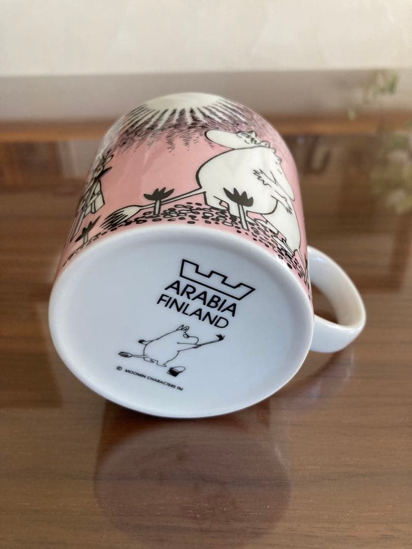 Discontinued ARABIA Arabia Moomin Mug Pink Love Old Logo