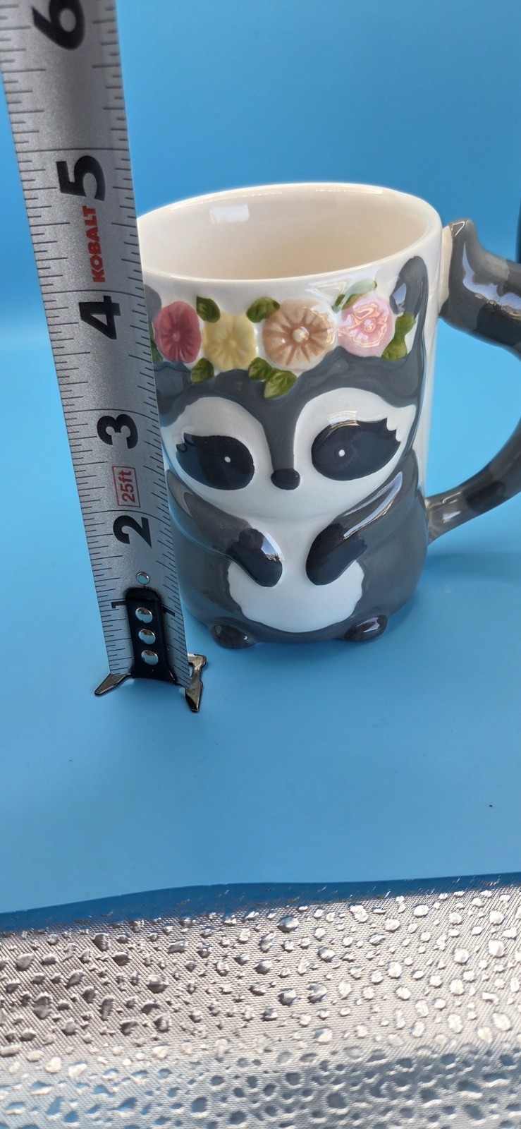 Racoon & Flowers Coffee Mug Ceramic Francesca’s