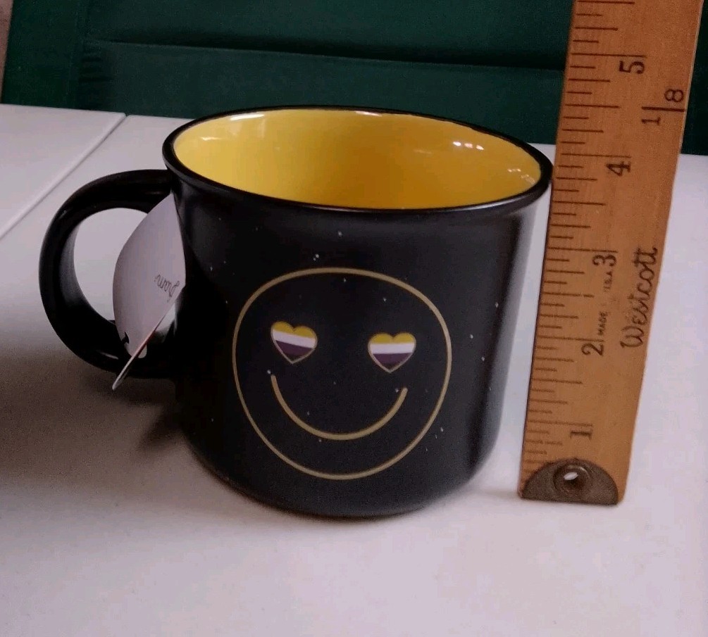 NWT Sheffield Home “Be You” Pride Mug Set of 2 Non-Binary Heart Eyes Smiley Face