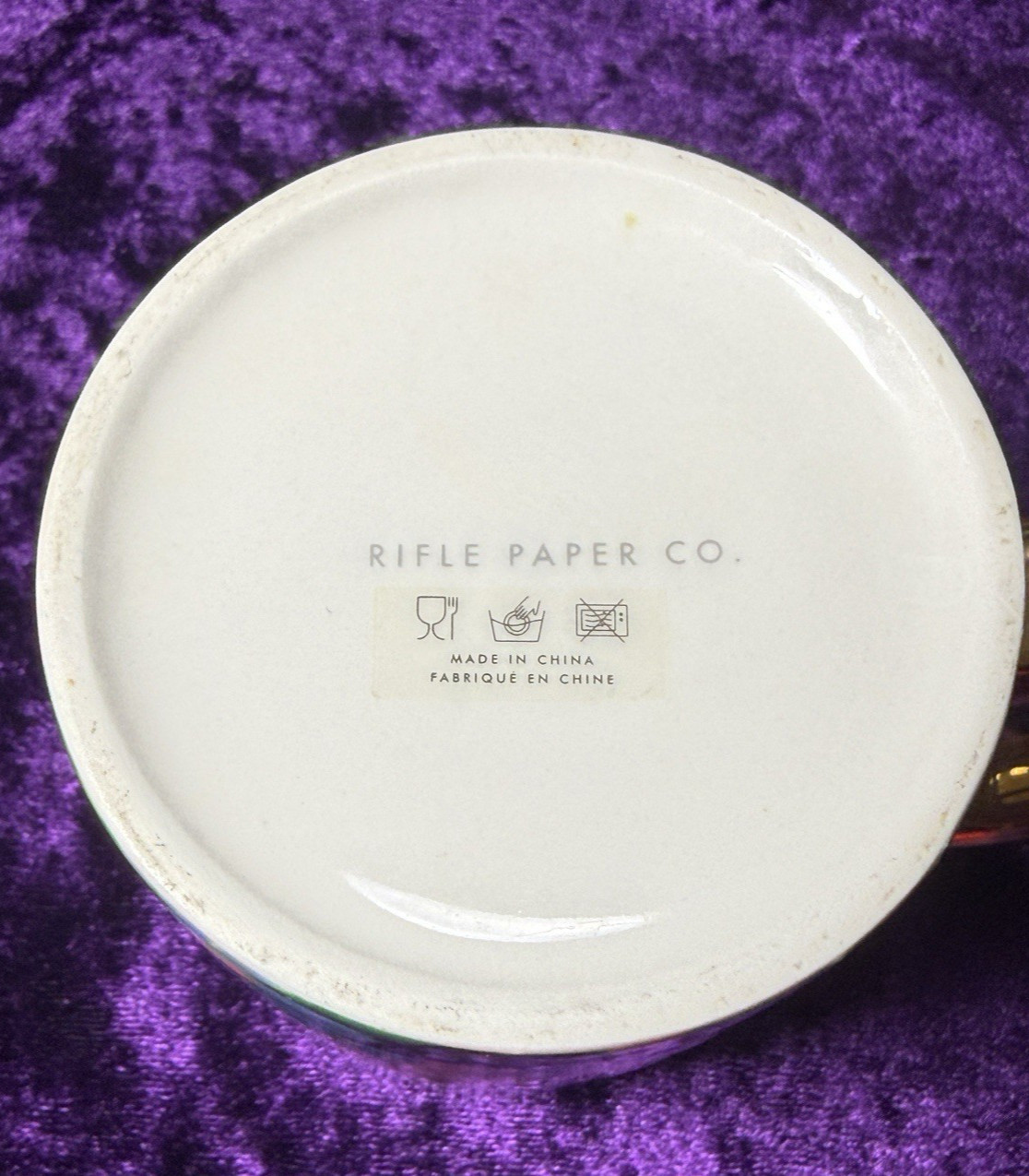 Rifle Paper Co Coffee Tea Mug Floral Marguerite Porcelain Gold Anthropologie