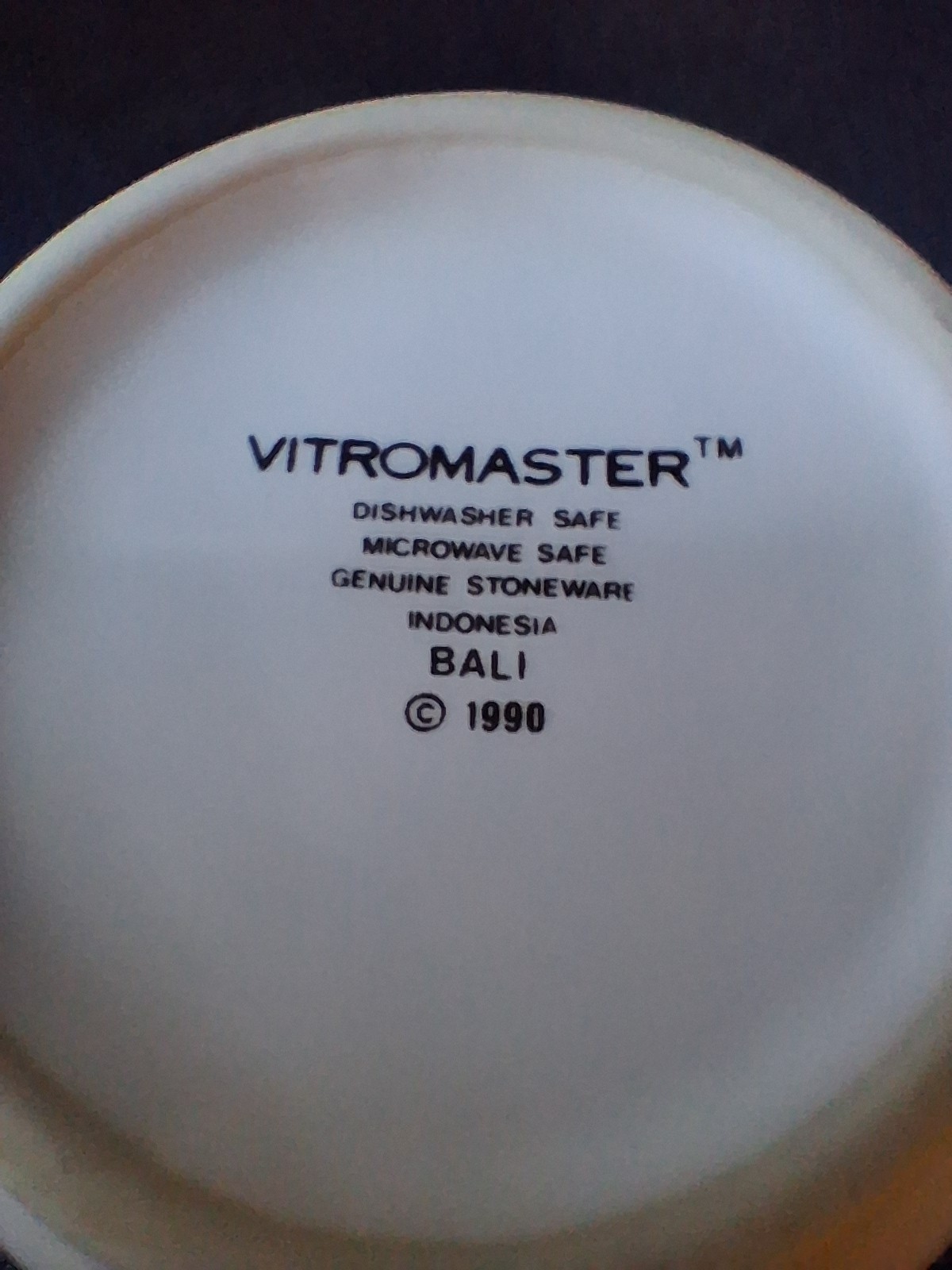 Vintage Vitromaster Bali Stoneware 1990 Microwave Safe Coffee Tea Cup