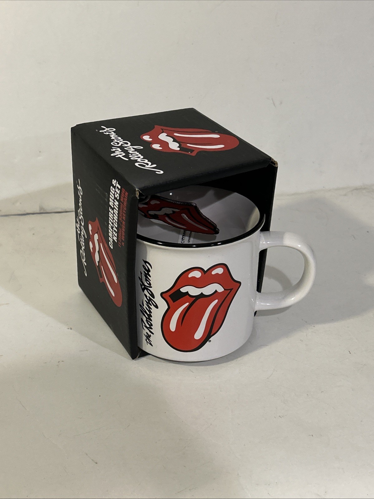 The Rolling Stones Mug Lips White New 5080