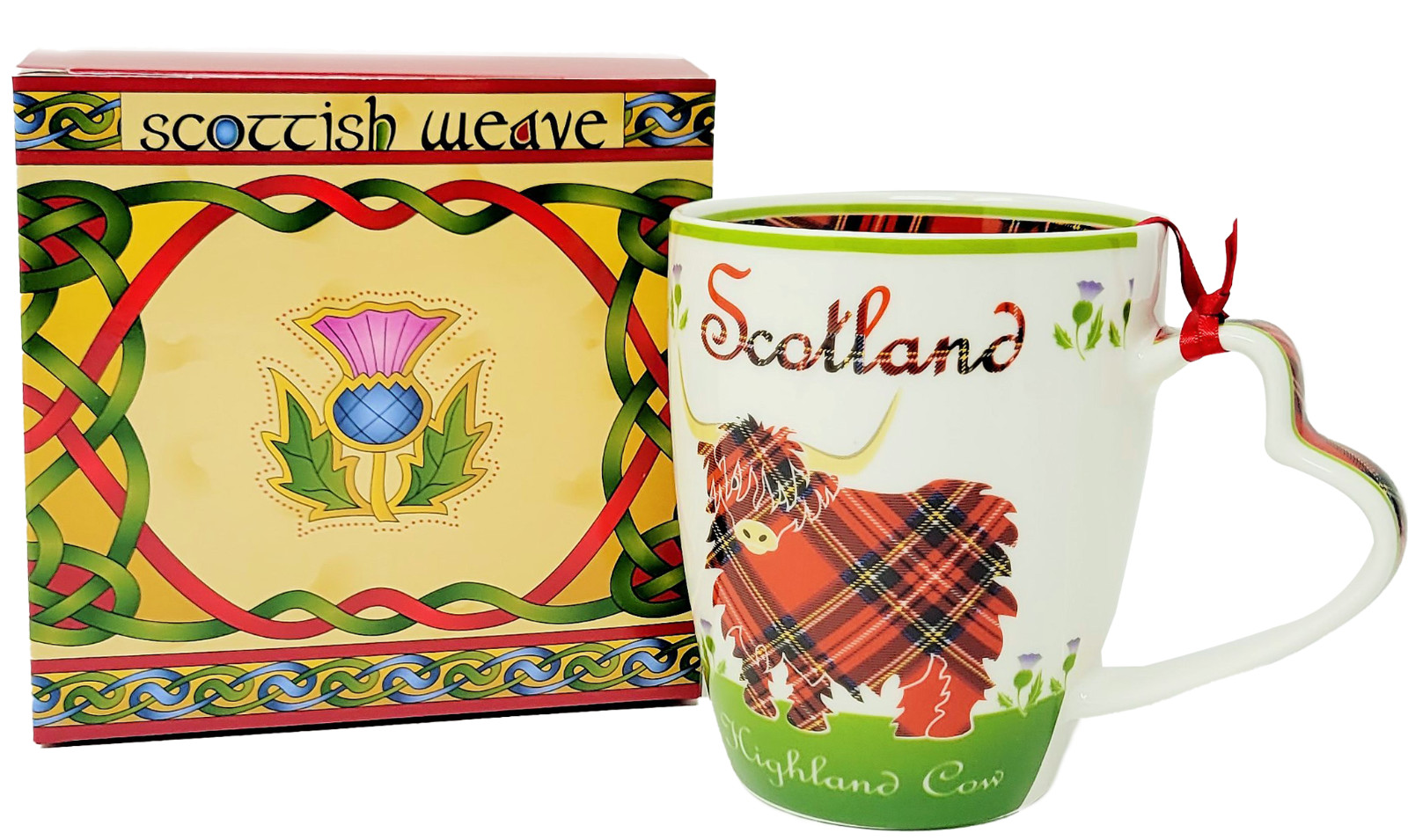 Scotland Higland Cow Mug Porcelain Cup 13 fl oz in a Scottish Gift Box
