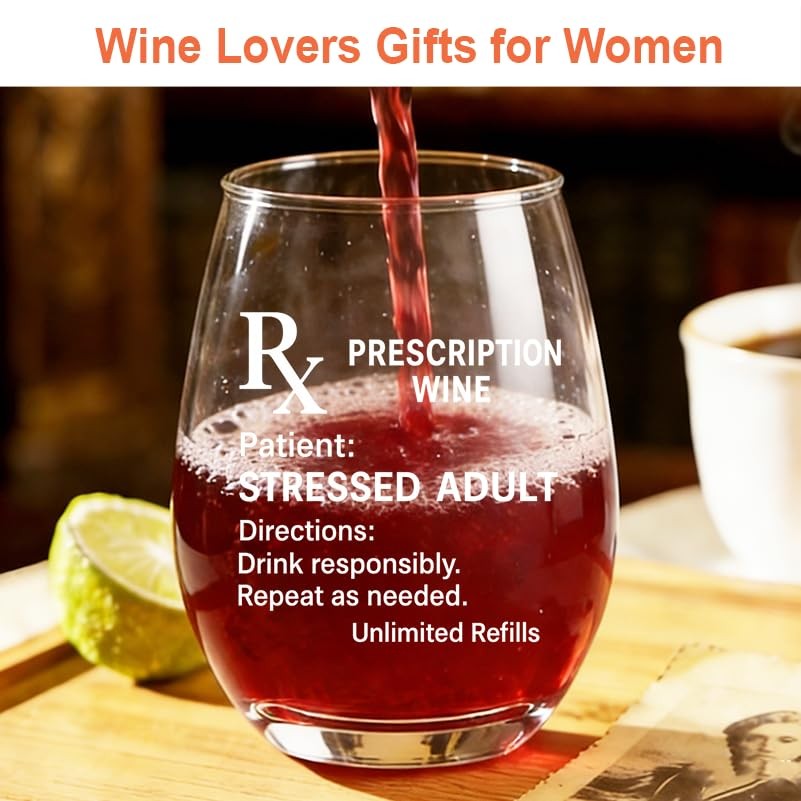 Pharmacist Gifts for Women, Funny Wine Lovers Gifts for Adult,