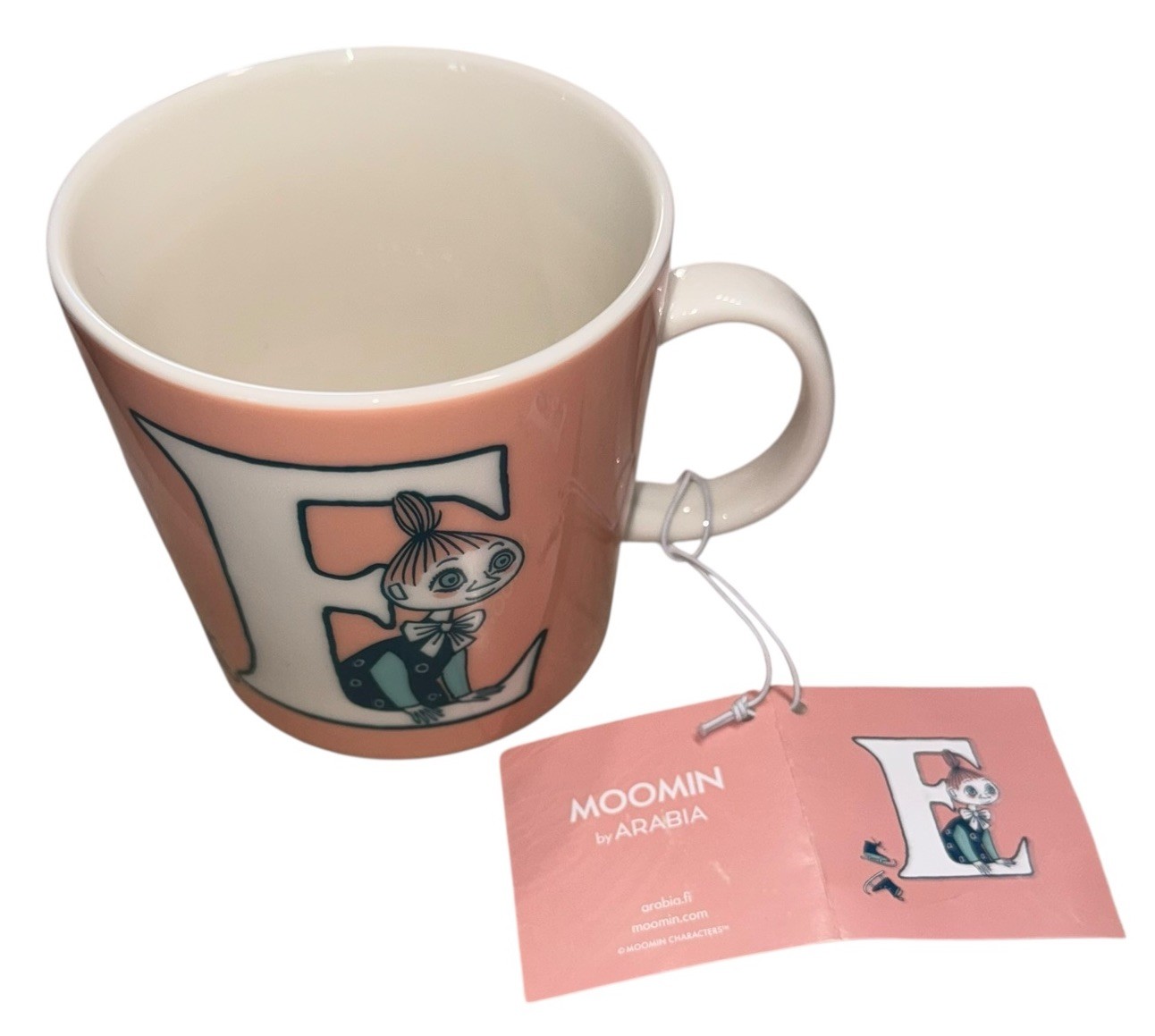 Arabia Alphabet Moomin Mug E Coffee Mymble Muumi Muki Finland Tove Jansson NWT