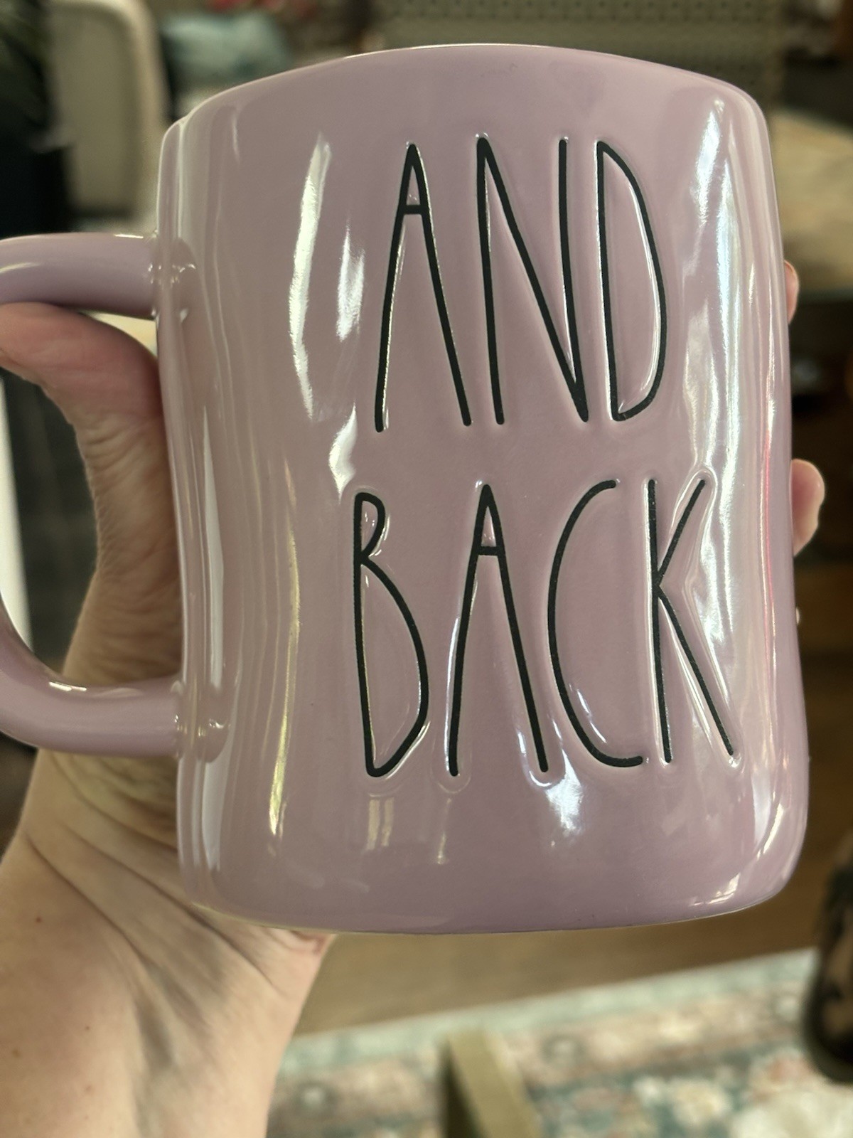 Rae Dunn Light Purple Ceramic Coffee Mug “To The Moon And Back” 16 fl oz MW/DS